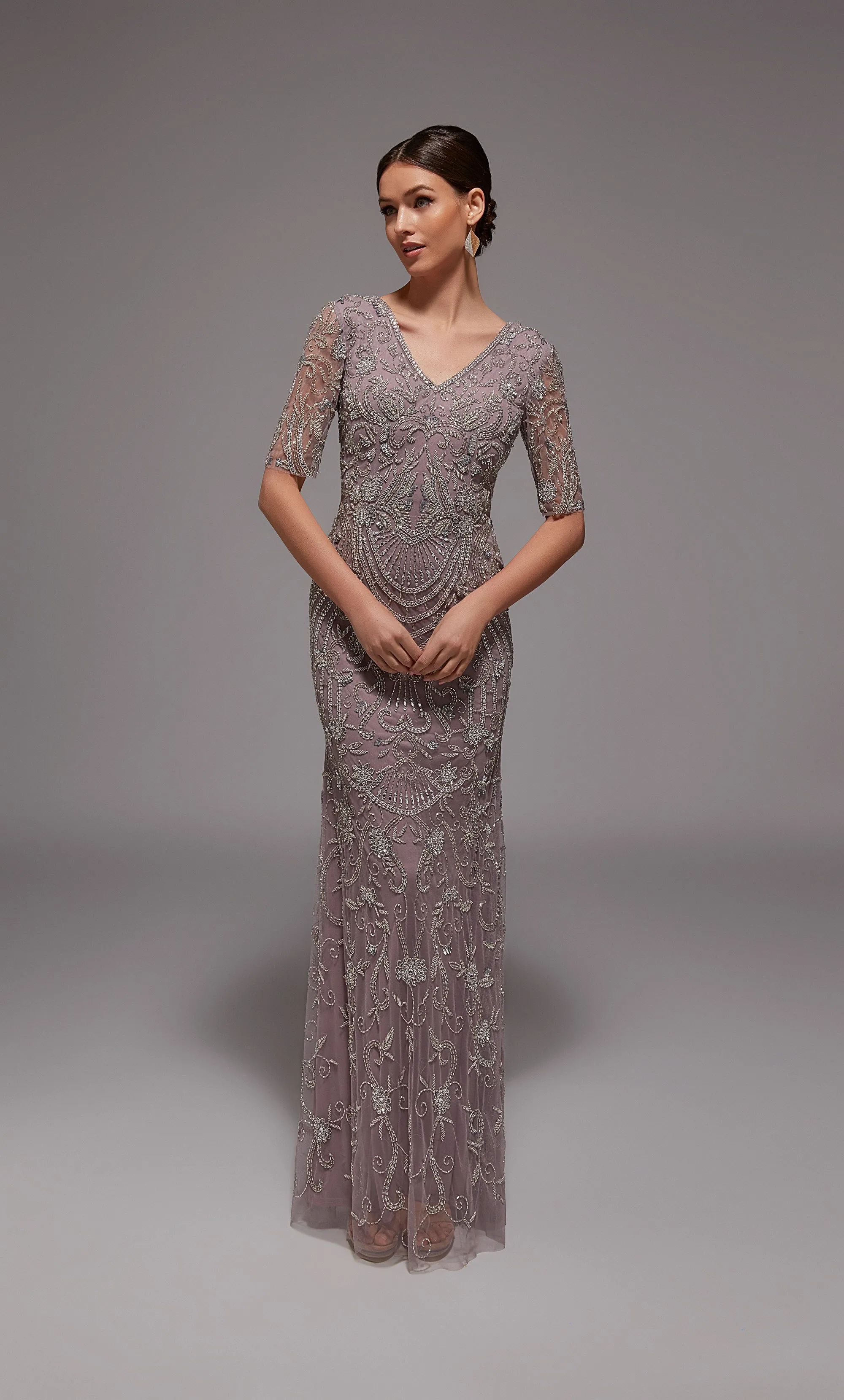 ALYCE Paris 27824 Special Occasion Illusion Neckline Modest A Line Dress sold by Alyce Paris product image thumbnail 5