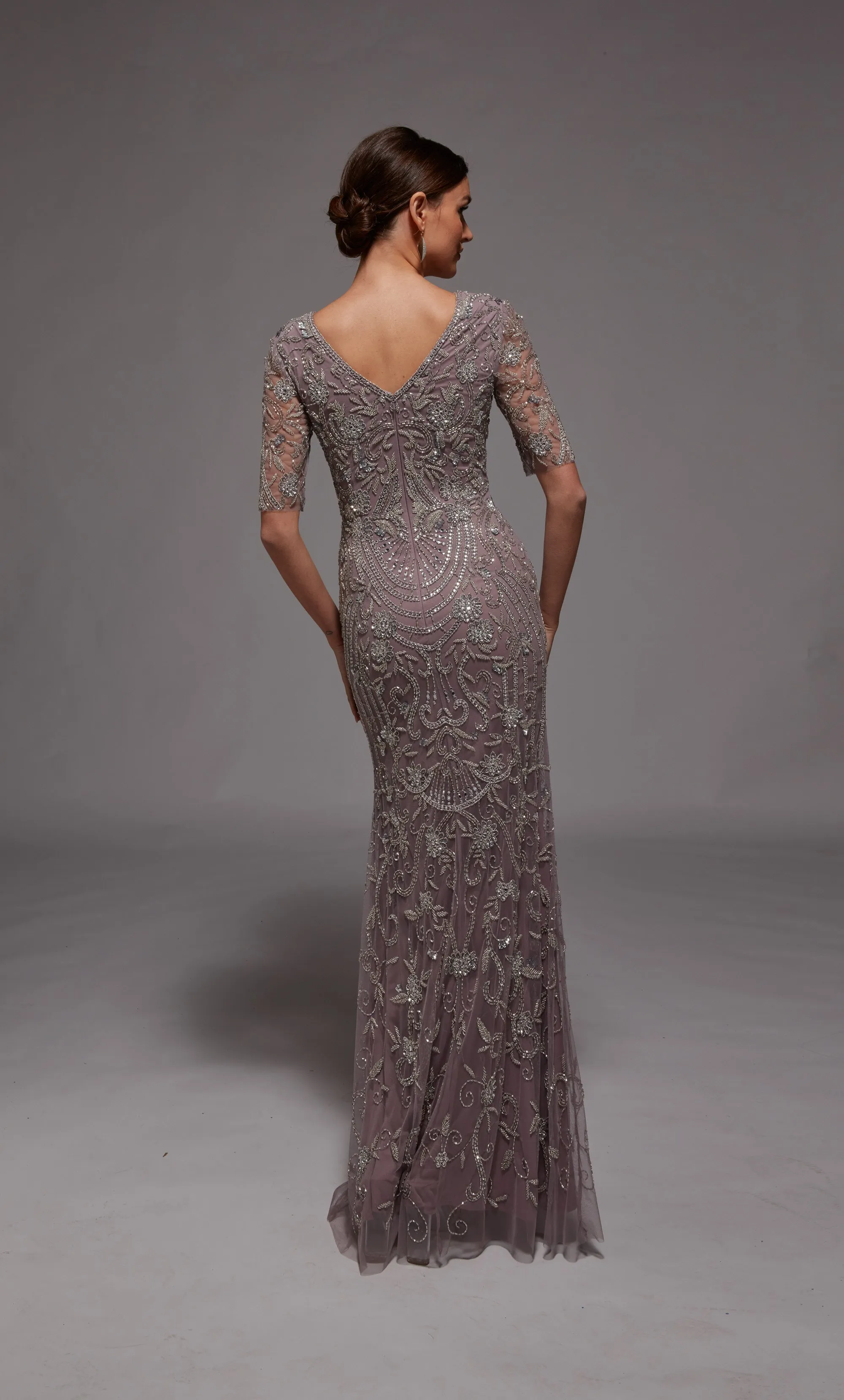 ALYCE Paris 27824 Special Occasion Illusion Neckline Modest A Line Dress sold by Alyce Paris product image thumbnail 3