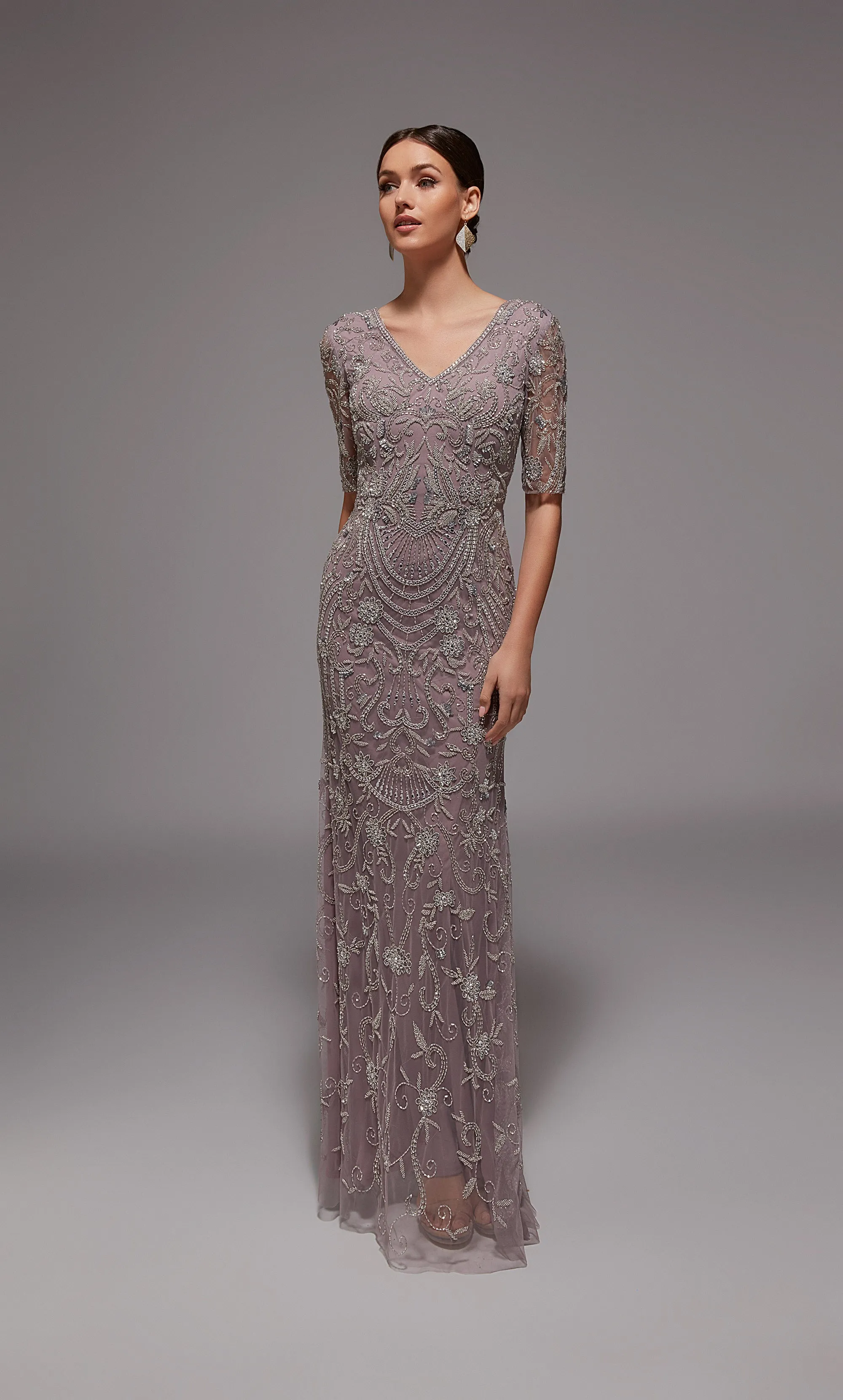 ALYCE Paris 27824 Special Occasion Illusion Neckline Modest A Line Dress sold by Alyce Paris product image thumbnail 4