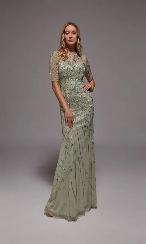 ALYCE Paris 27809 Special Occasion Scooped Neckline Shimmery/sparkly A Line Dress sold by Alyce Paris