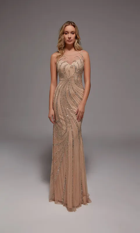 ALYCE Paris 27846 Special Occasion Boat Neckline Embellished Straight Dress sold by Alyce Paris