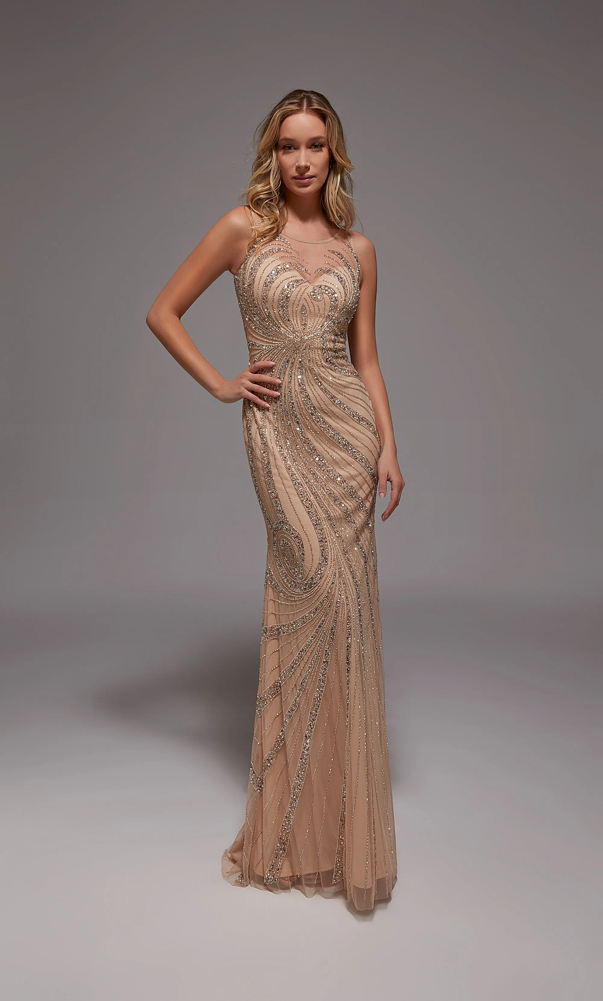 ALYCE Paris 27846 Special Occasion Boat Neckline Embellished Straight Dress sold by Alyce Paris product image thumbnail 3