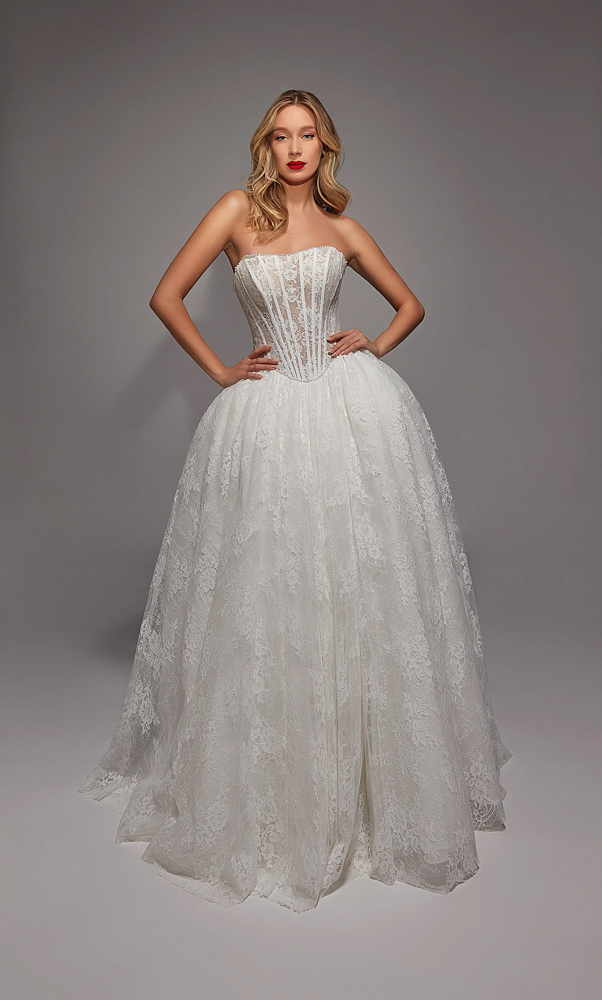 ALYCE Paris 7149 Bridal Strapless Neckline Corset Ballgown Dress sold by Alyce Paris product image thumbnail 4