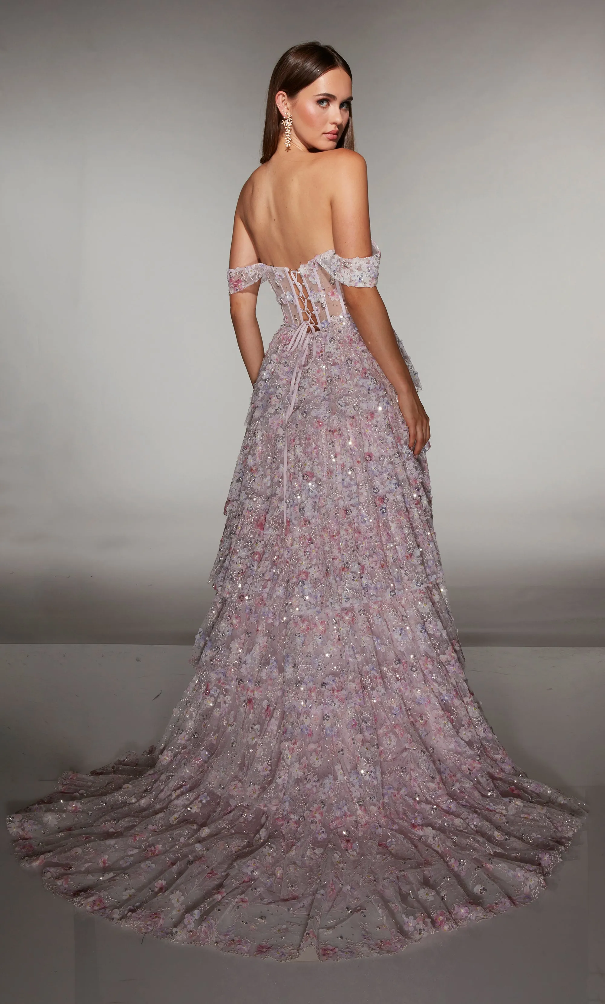 ALYCE Paris 62186 Alyce Long Sweetheart Neckline Train A Line Dress sold by Alyce Paris product image thumbnail 5