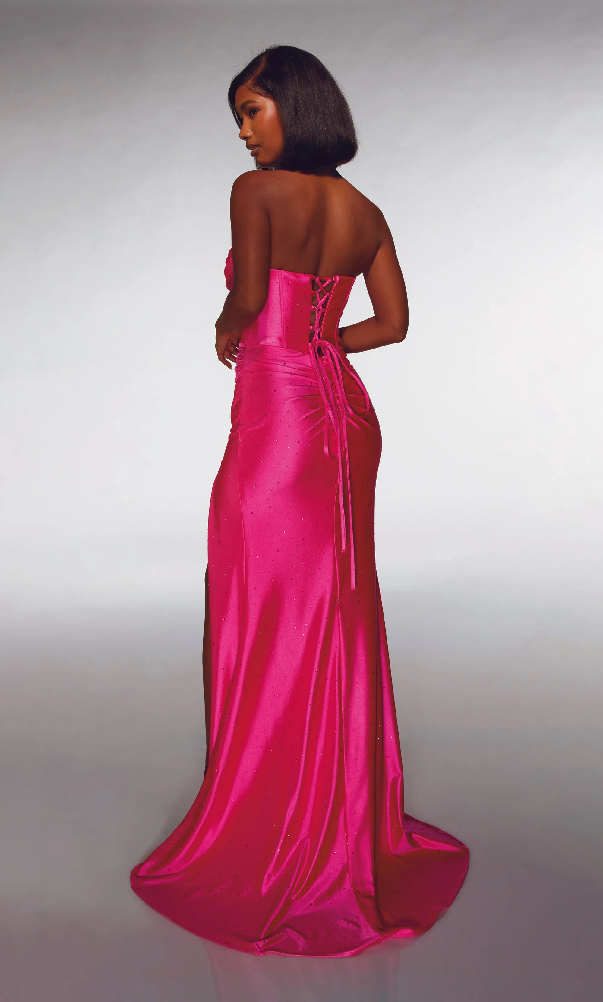 ALYCE Paris 62099 Alyce Long Cat-eye Neckline Simple Straight Dress sold by Alyce Paris product image thumbnail 2