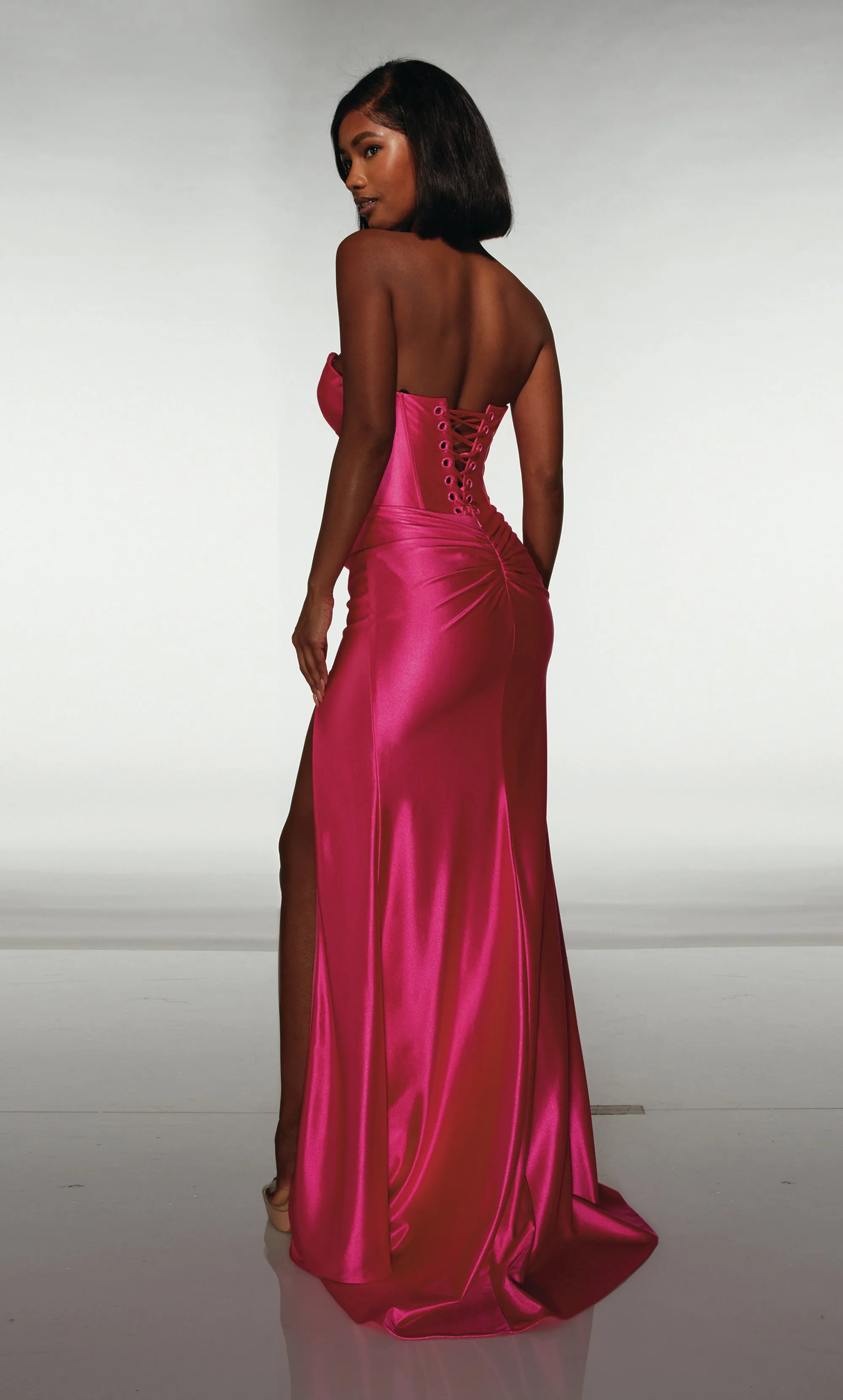 ALYCE Paris 62046 Alyce Long Plunging Neckline Simple Mermaid Dress sold by Alyce Paris product image thumbnail 2