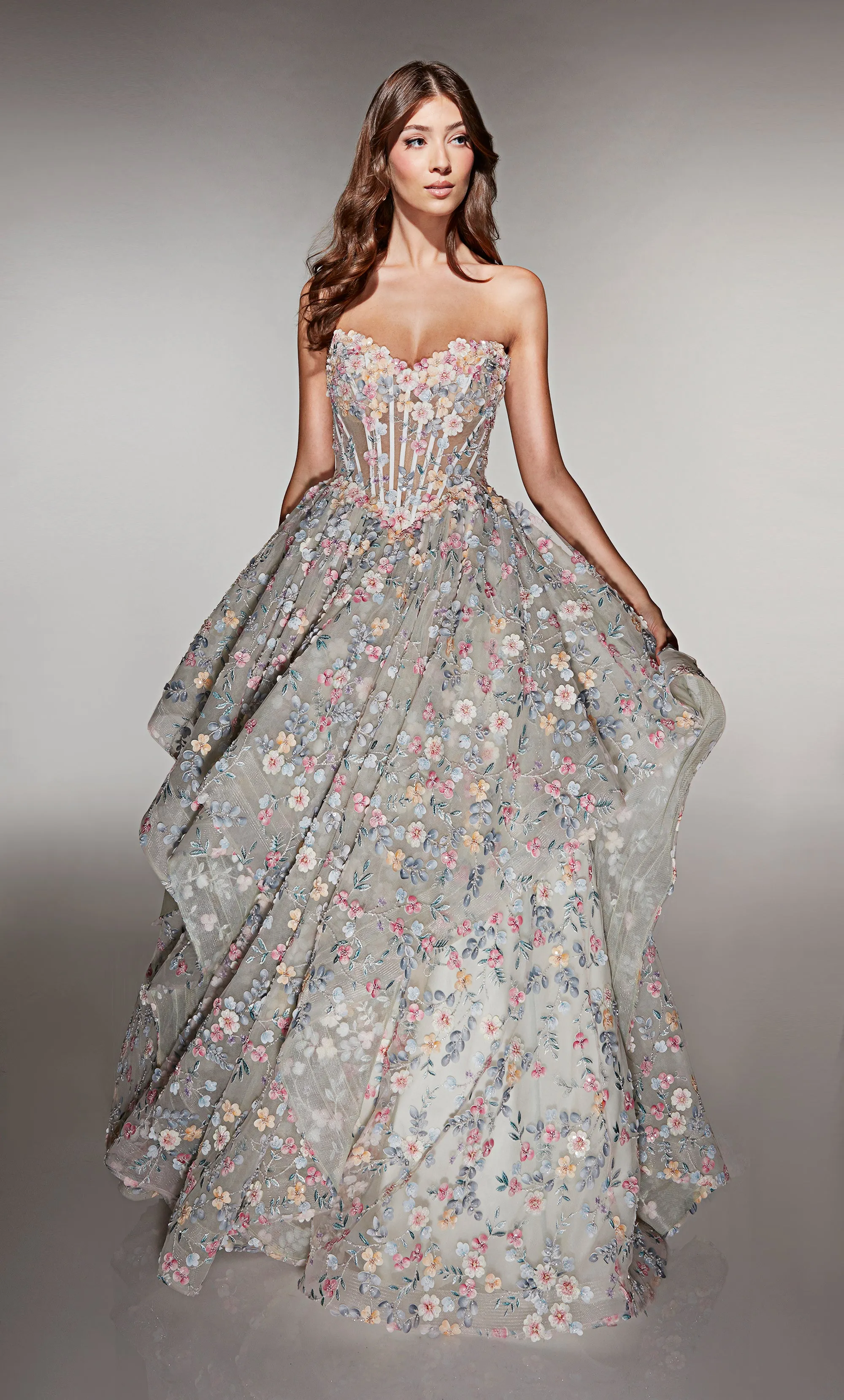 ALYCE Paris 62048 Alyce Long Sweetheart Neckline Embellished Ballgown Dress sold by Alyce Paris product image thumbnail 3