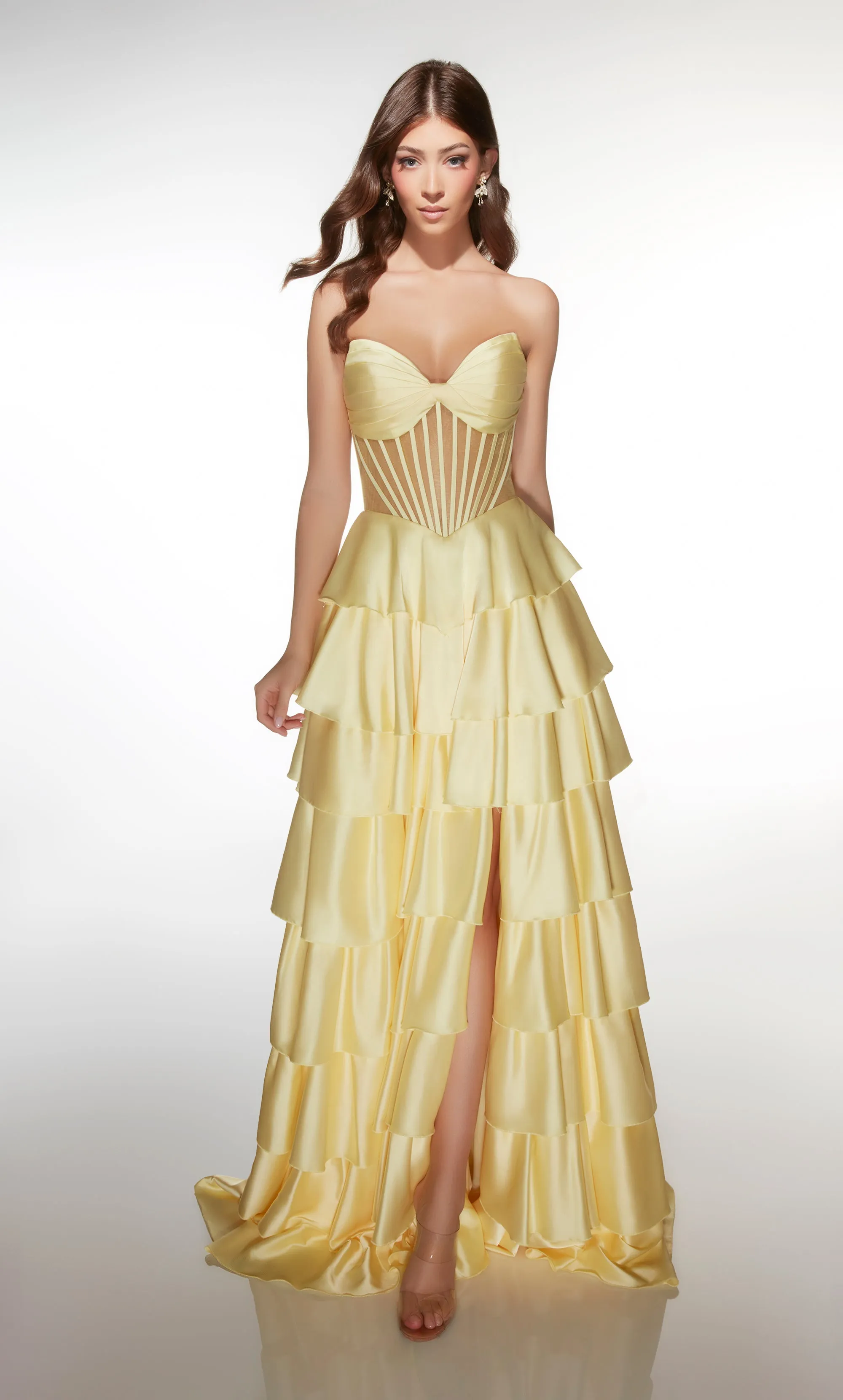 ALYCE Paris 62056 Alyce Long Cat-eye Neckline Corset A Line Dress sold by Alyce Paris product image thumbnail 4