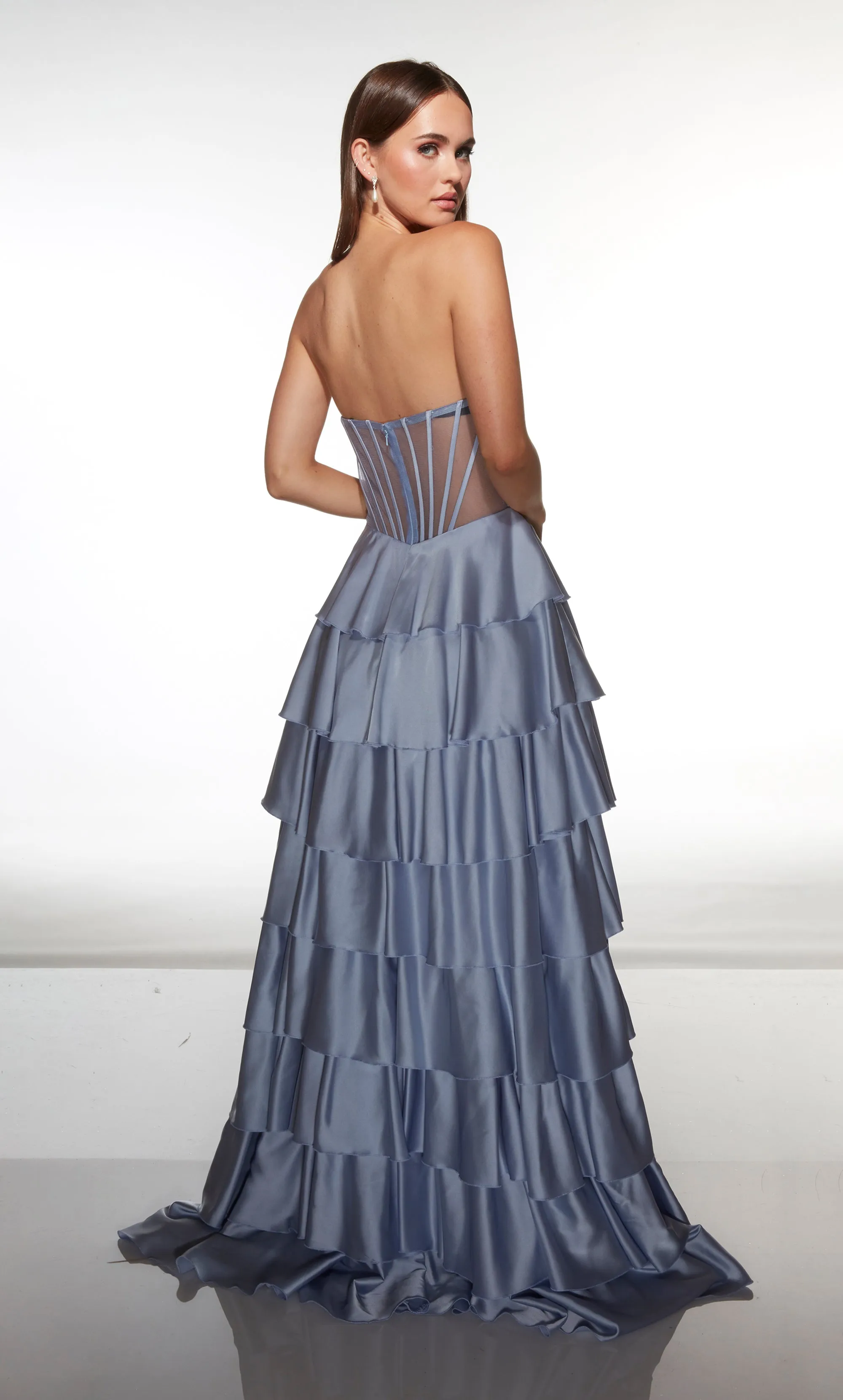 ALYCE Paris 62056 Alyce Long Cat-eye Neckline Corset A Line Dress sold by Alyce Paris product image thumbnail 2