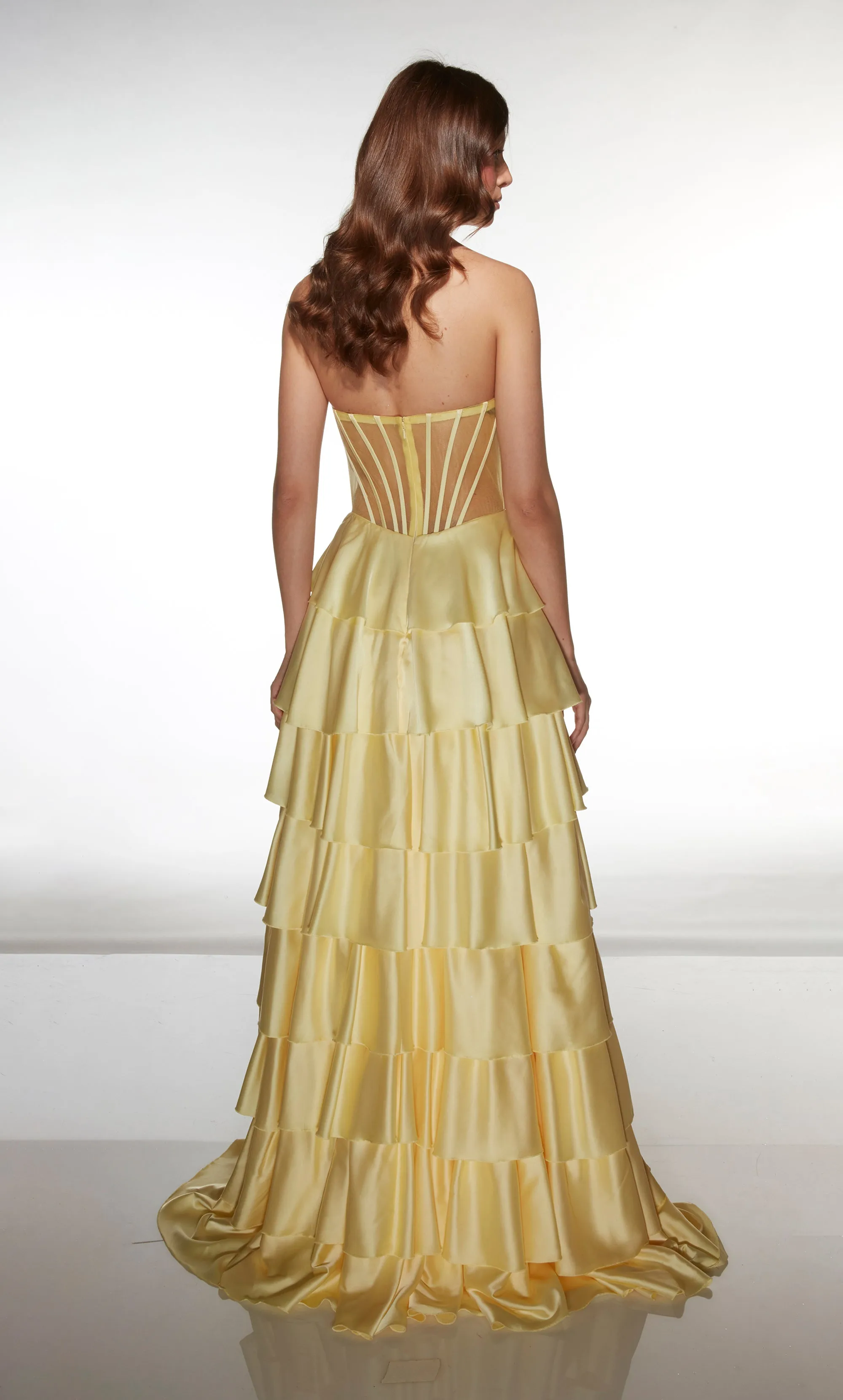 ALYCE Paris 62056 Alyce Long Cat-eye Neckline Corset A Line Dress sold by Alyce Paris product image thumbnail 5