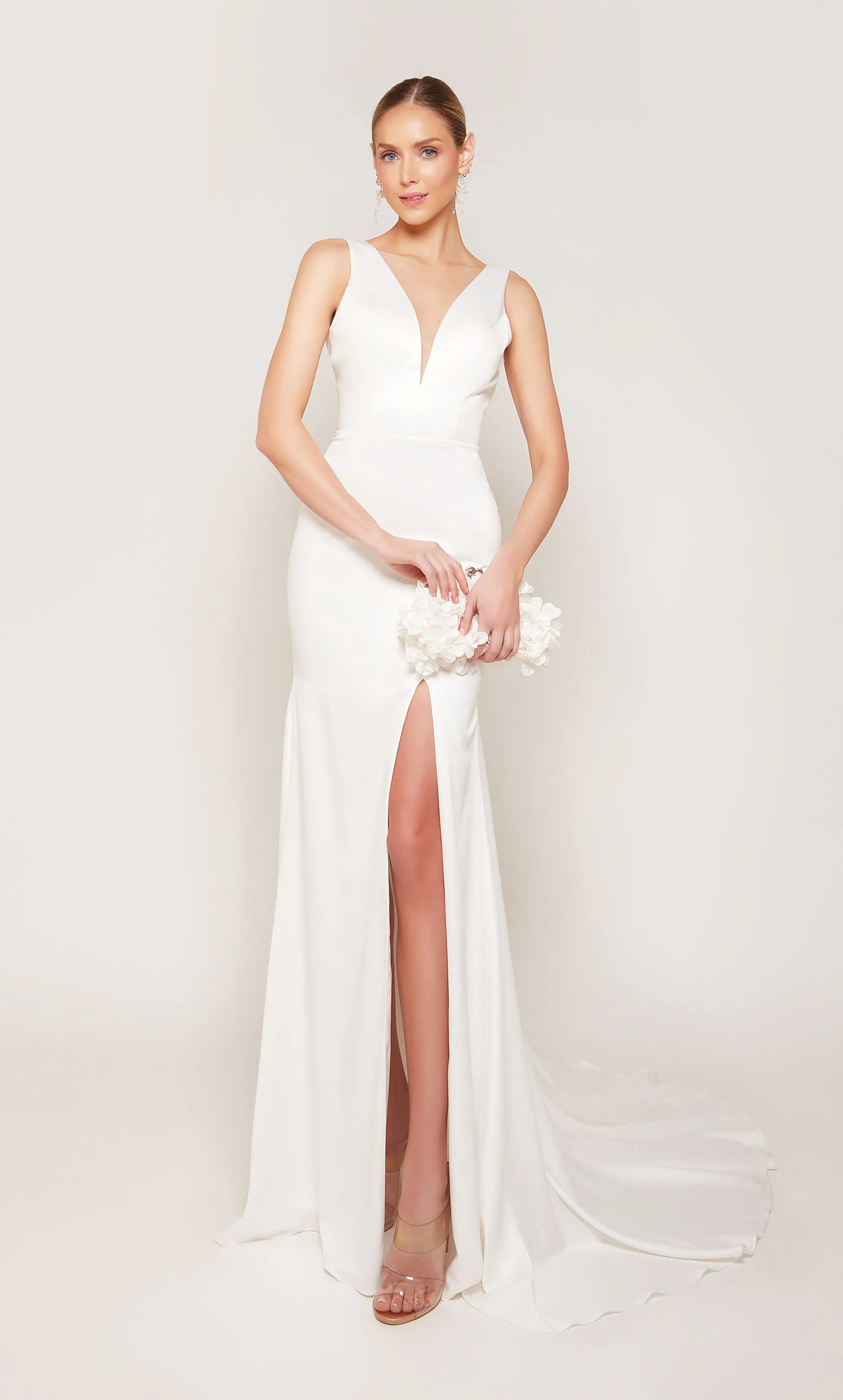 ALYCE Paris 7091 Bridal Plunging Neckline Train Mermaid Dress sold by Alyce Paris product image thumbnail 5