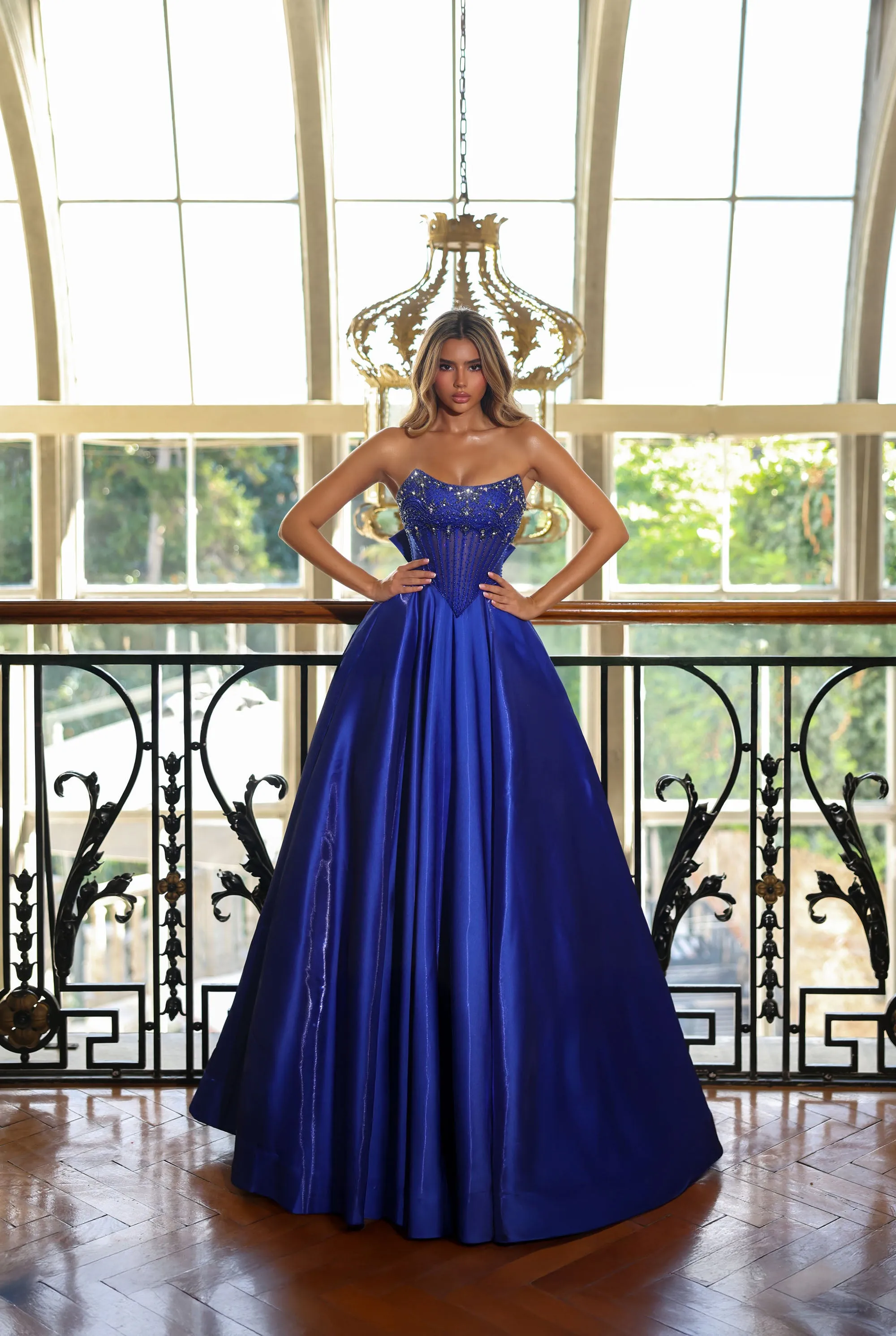 ALYCE Paris 62134 Alyce Long Scoop Neckline Shimmery/sparkly A Line Dress sold by Alyce Paris