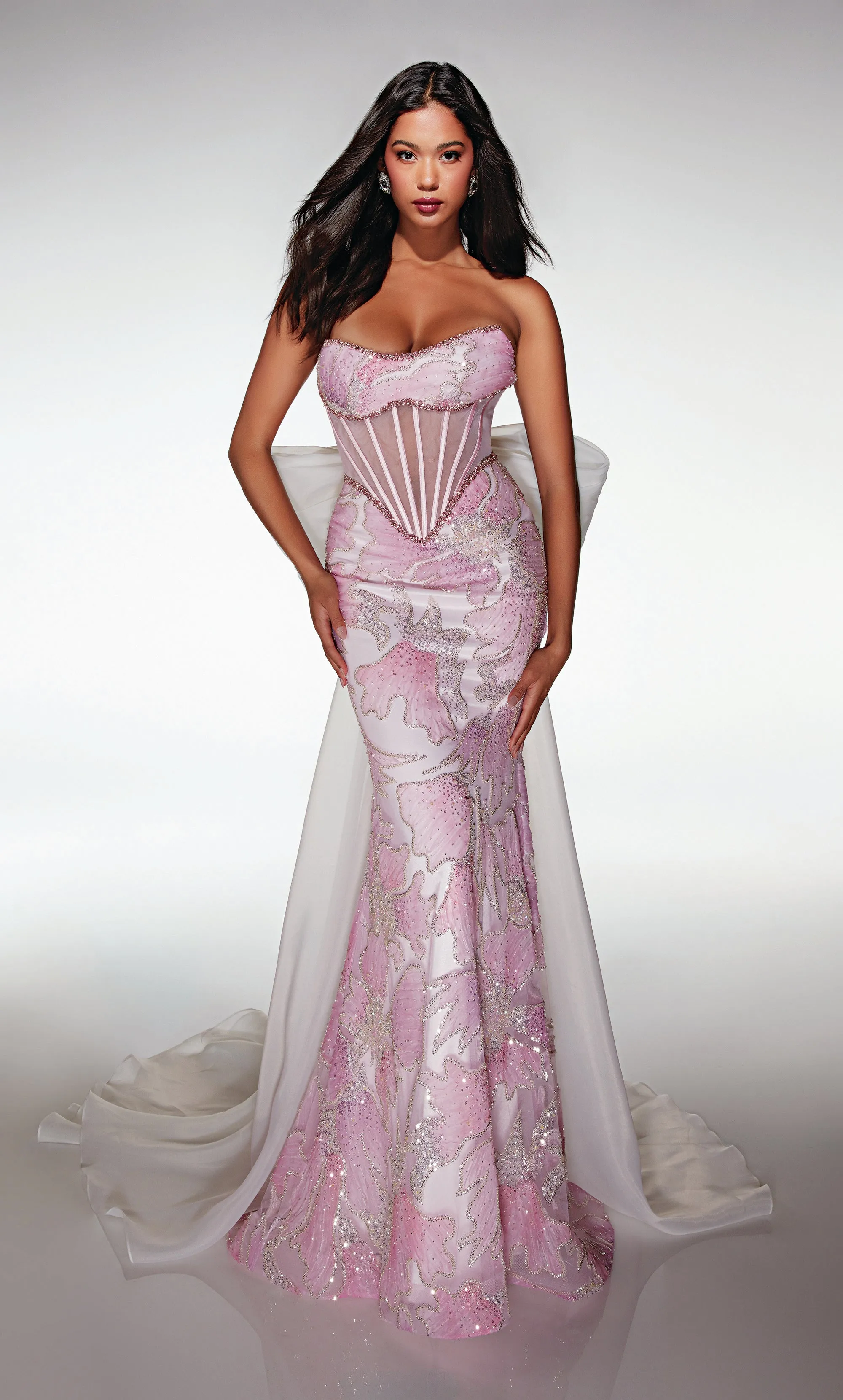 ALYCE Paris 62187 Alyce Long Scoop Neckline Illusion Mermaid Dress sold by Alyce Paris product image thumbnail 2