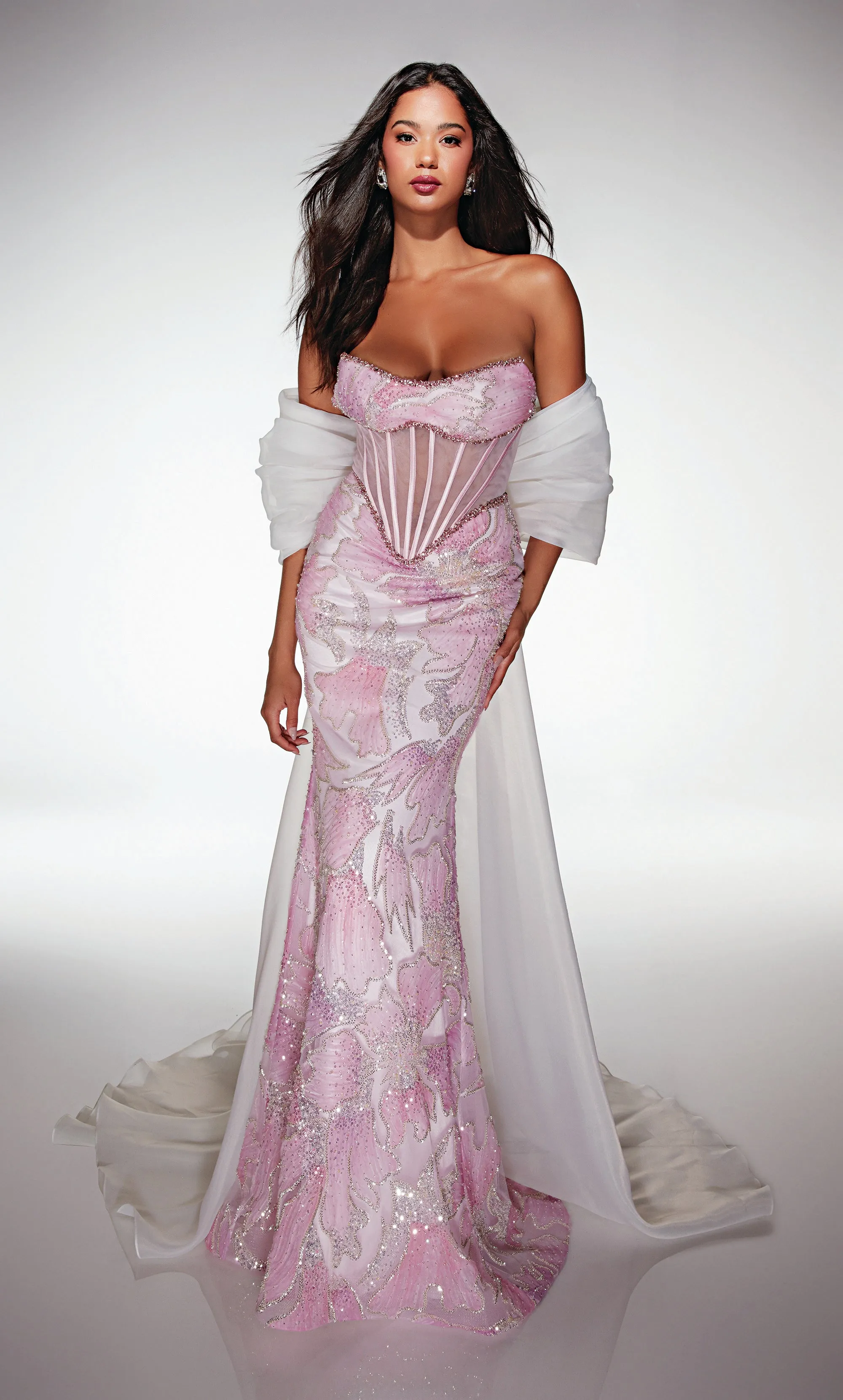 ALYCE Paris 62187 Alyce Long Scoop Neckline Illusion Mermaid Dress sold by Alyce Paris product image thumbnail 4