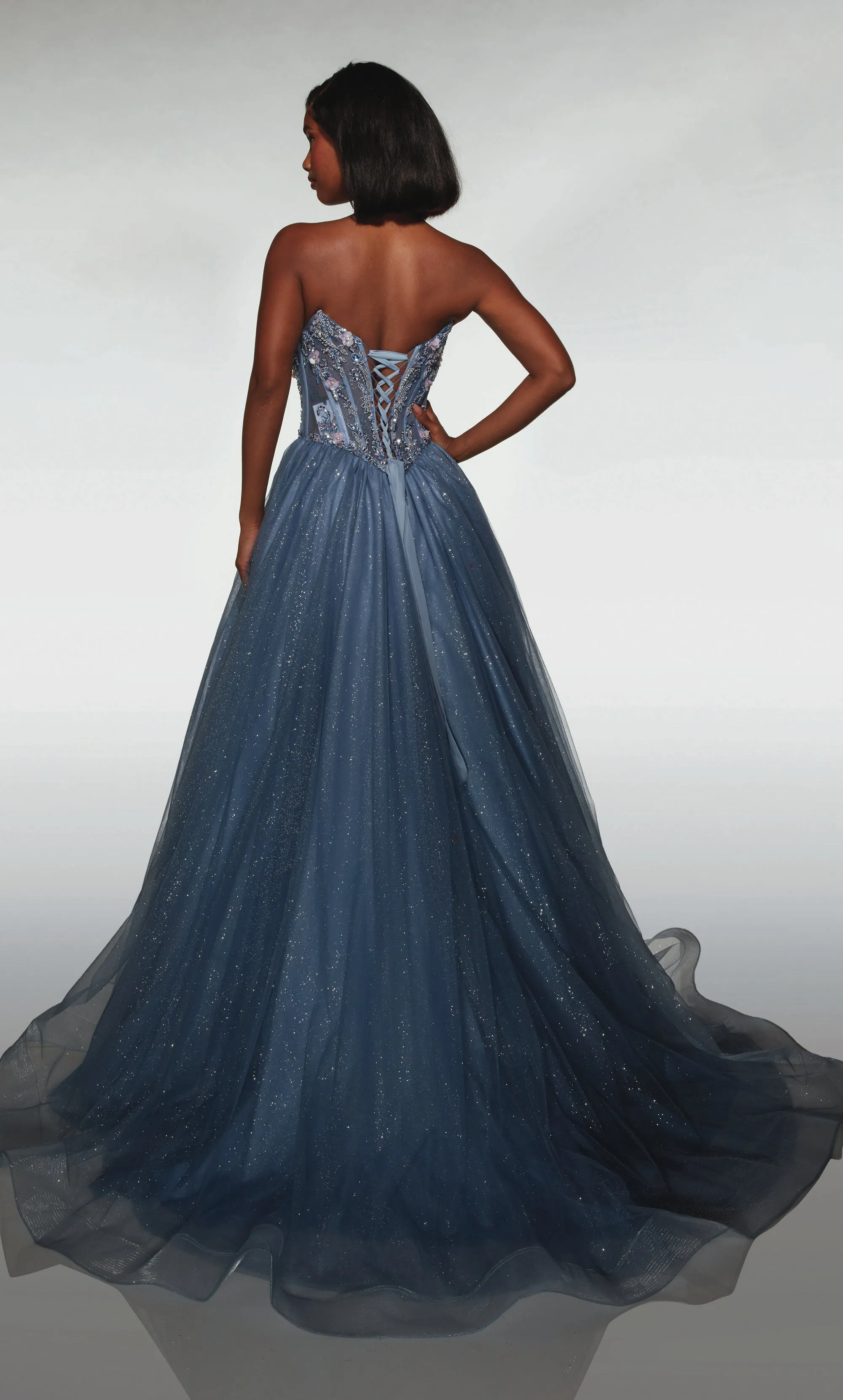 ALYCE Paris 62009 Alyce Long Cat-eye Neckline Shimmery/sparkly Ballgown Dress sold by Alyce Paris product image thumbnail 2