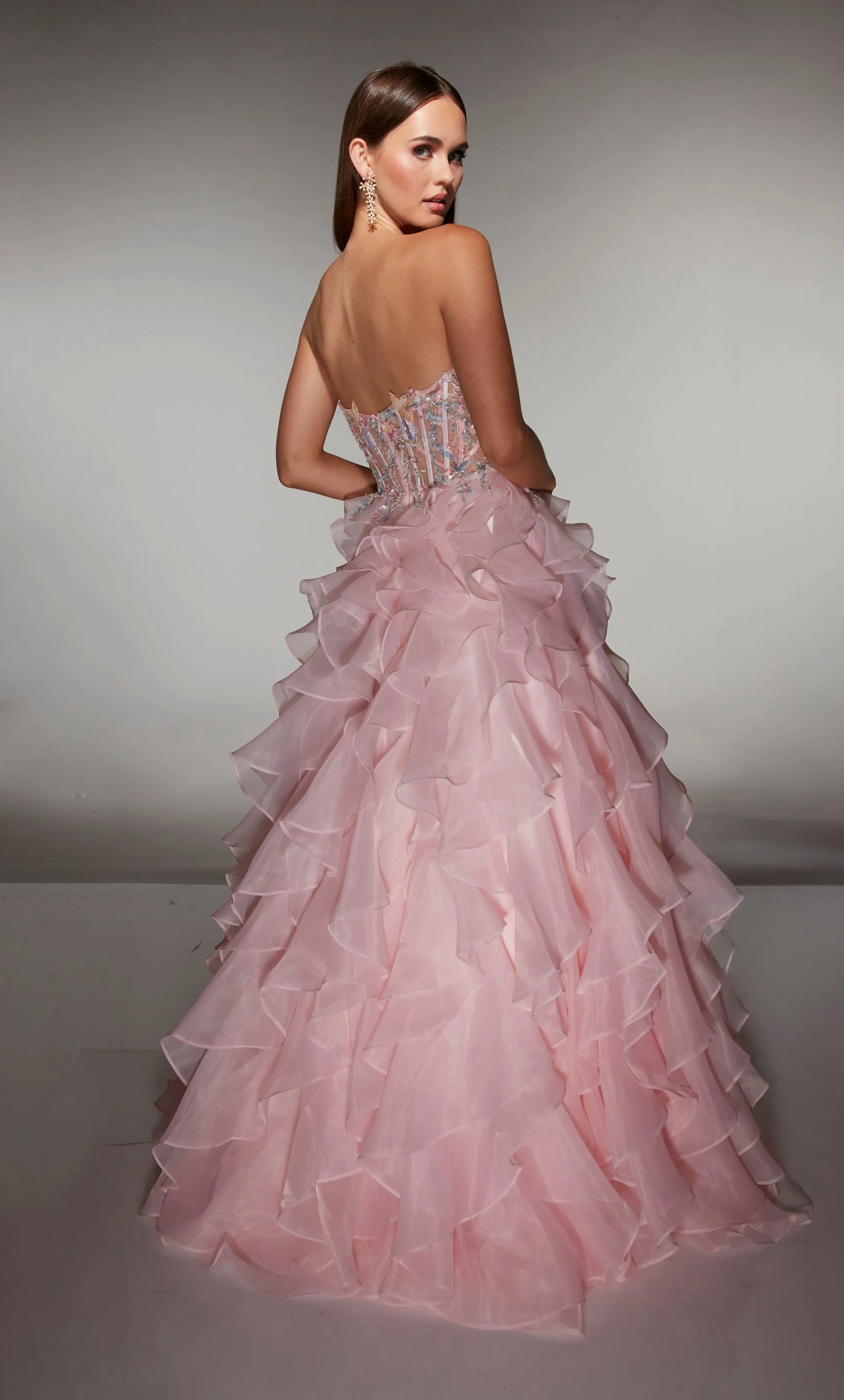 ALYCE Paris 62069 Alyce Long Sweetheart Neckline Ruffles Ballgown Dress sold by Alyce Paris product image thumbnail 2