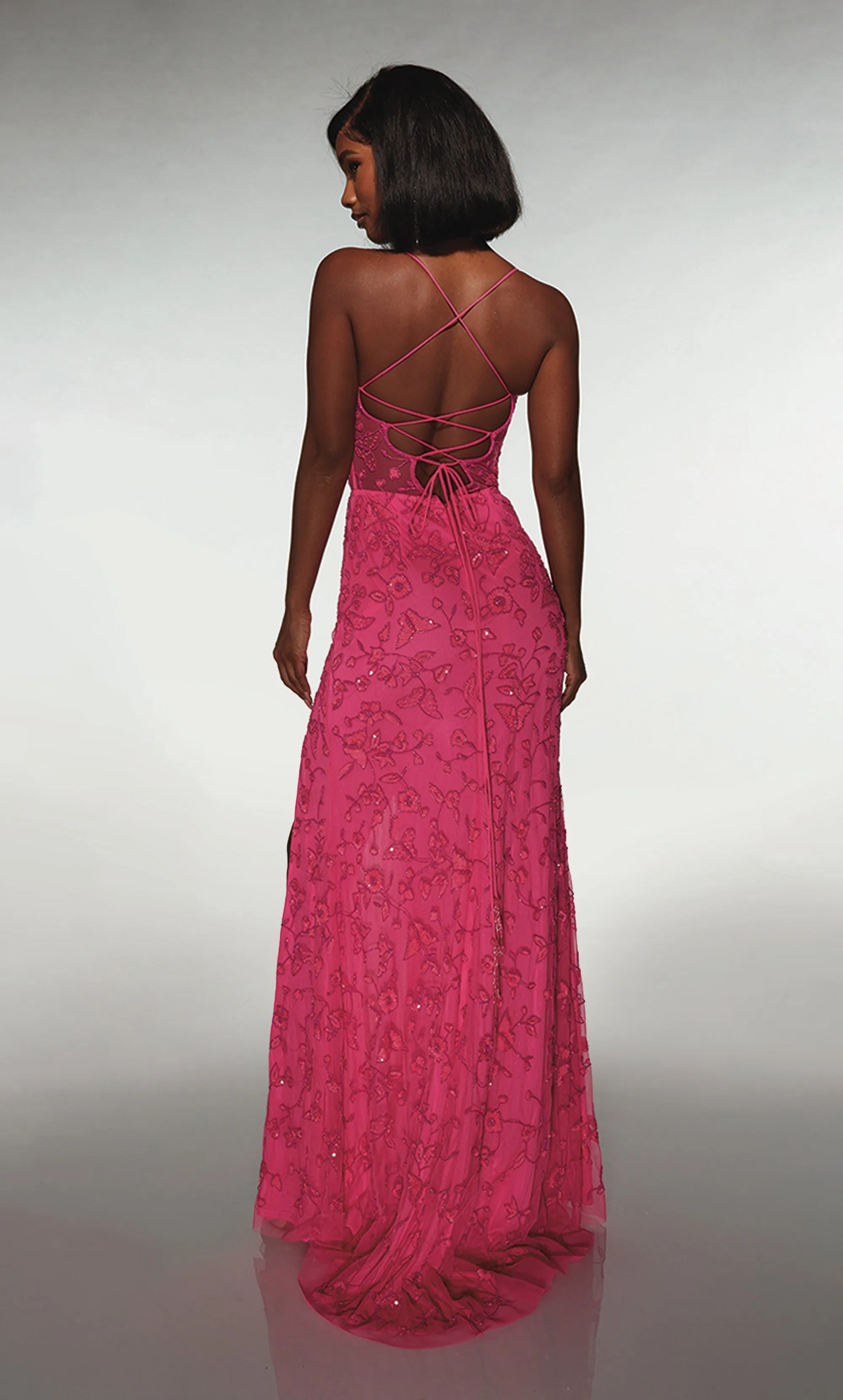 ALYCE Paris 62139 Alyce Long Plunging Neckline Illusion Straight Dress sold by Alyce Paris product image thumbnail 2