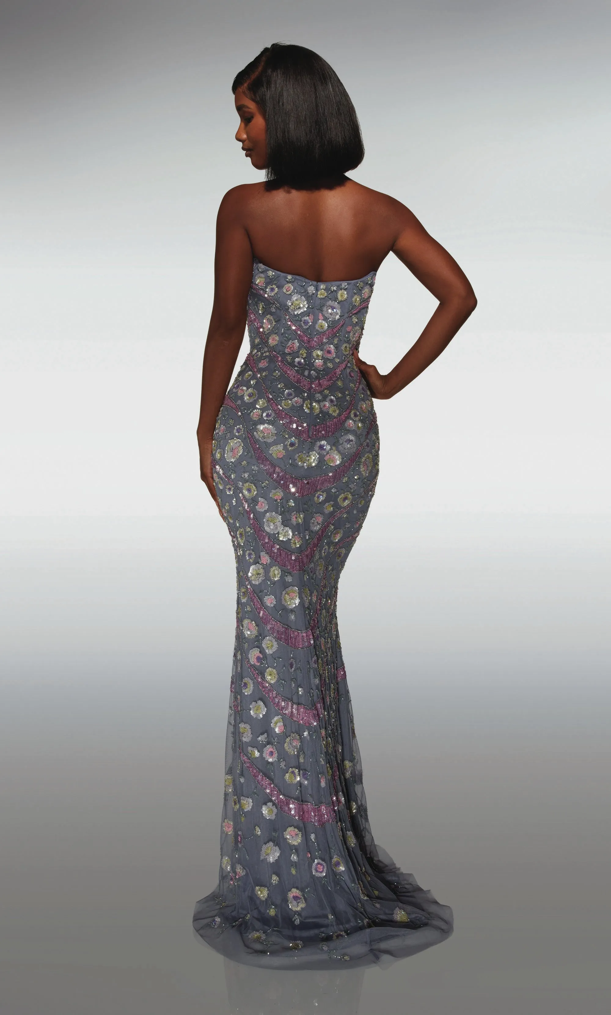 ALYCE Paris 62038 Alyce Long Plunging Neckline Elegant Straight Dress sold by Alyce Paris product image thumbnail 5