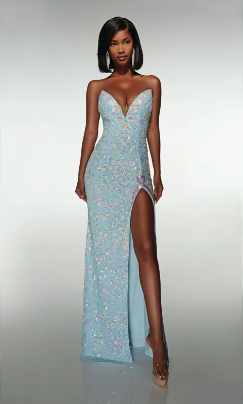 ALYCE Paris 61998 Alyce Long Plunging Neckline Sexy Straight Dress sold by Alyce Paris