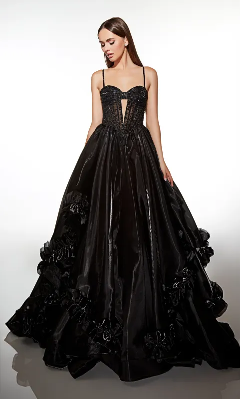 ALYCE Paris 62107 Alyce Long Sweetheart Neckline Pockets Ballgown Dress made by Alyce Paris