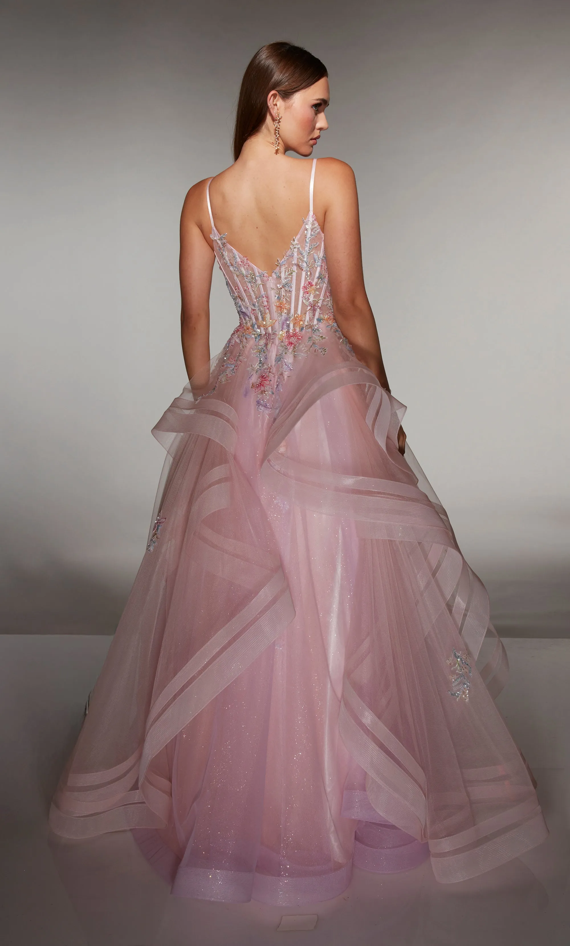 ALYCE Paris 62201 Alyce Long Sweetheart Neckline Waterfall Ballgown Dress sold by Alyce Paris product image thumbnail 5