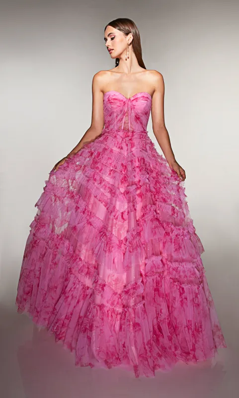 ALYCE Paris 62164 Alyce Long Sweetheart Neckline Ruched/draped Ballgown Dress made by Alyce Paris