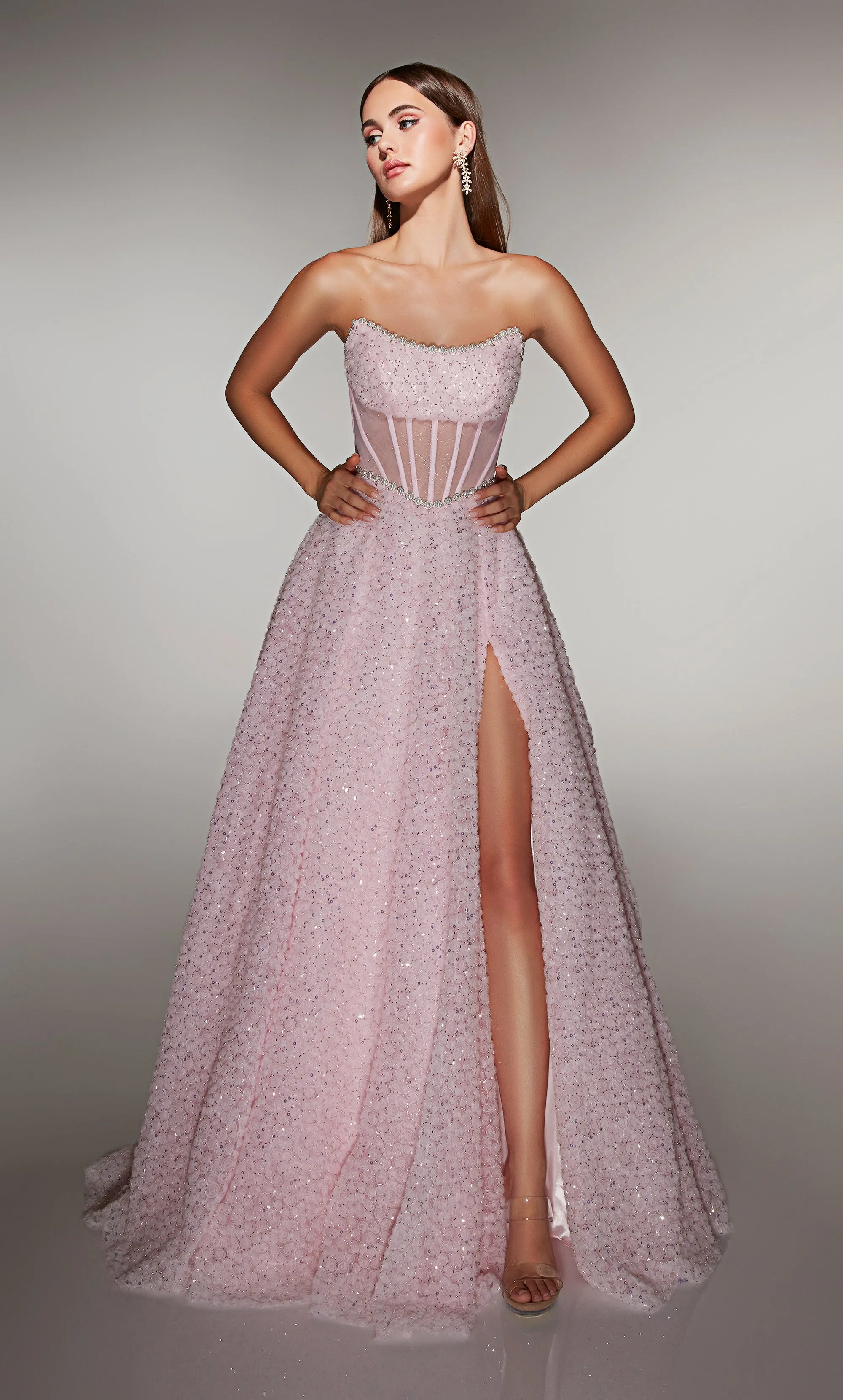 ALYCE Paris 61982 Alyce Long Scoop Neckline Illusion Ballgown Dress sold by Alyce Paris product image thumbnail 4