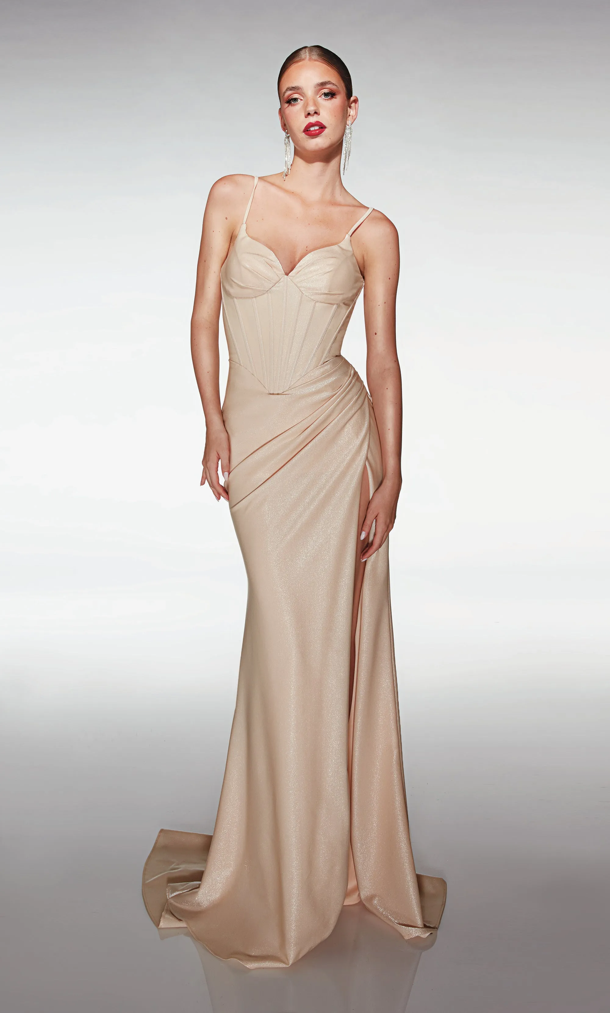 ALYCE Paris 397 Cat-eye Neckline Corset Straight Dress sold by Alyce Paris product image thumbnail 3