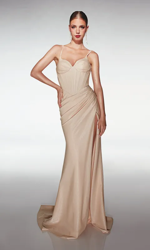 ALYCE Paris 397 Cat-eye Neckline Corset Straight Dress sold by Alyce Paris