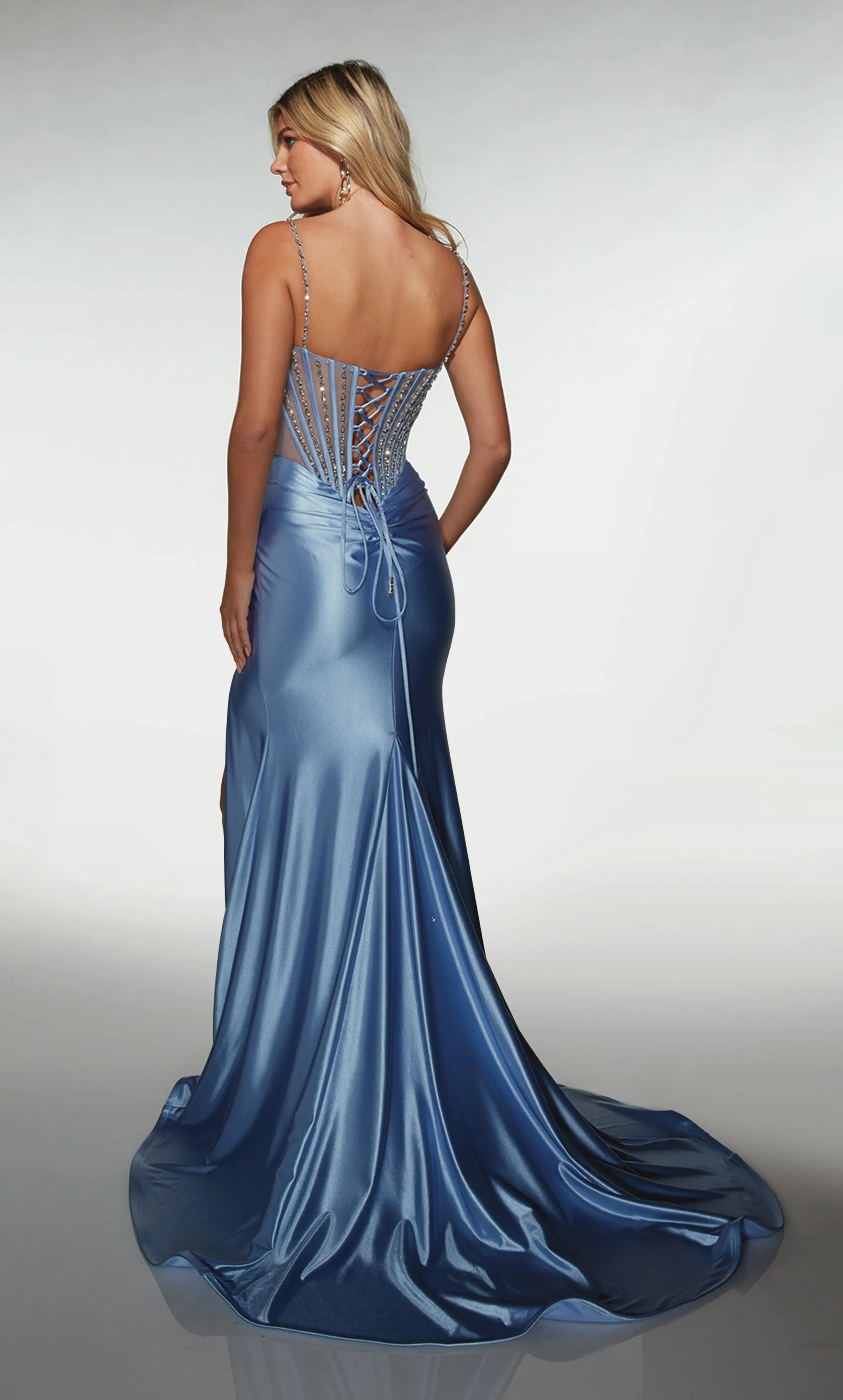 ALYCE Paris 62166 Alyce Long V-neckline Slit Mermaid Dress sold by Alyce Paris product image thumbnail 5