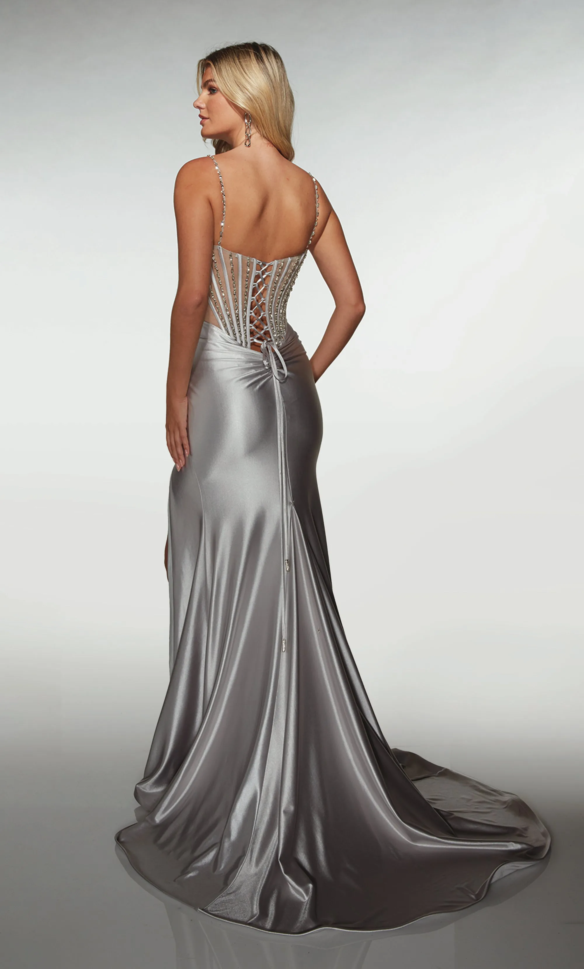 ALYCE Paris 62166 Alyce Long V-neckline Slit Mermaid Dress sold by Alyce Paris product image thumbnail 2