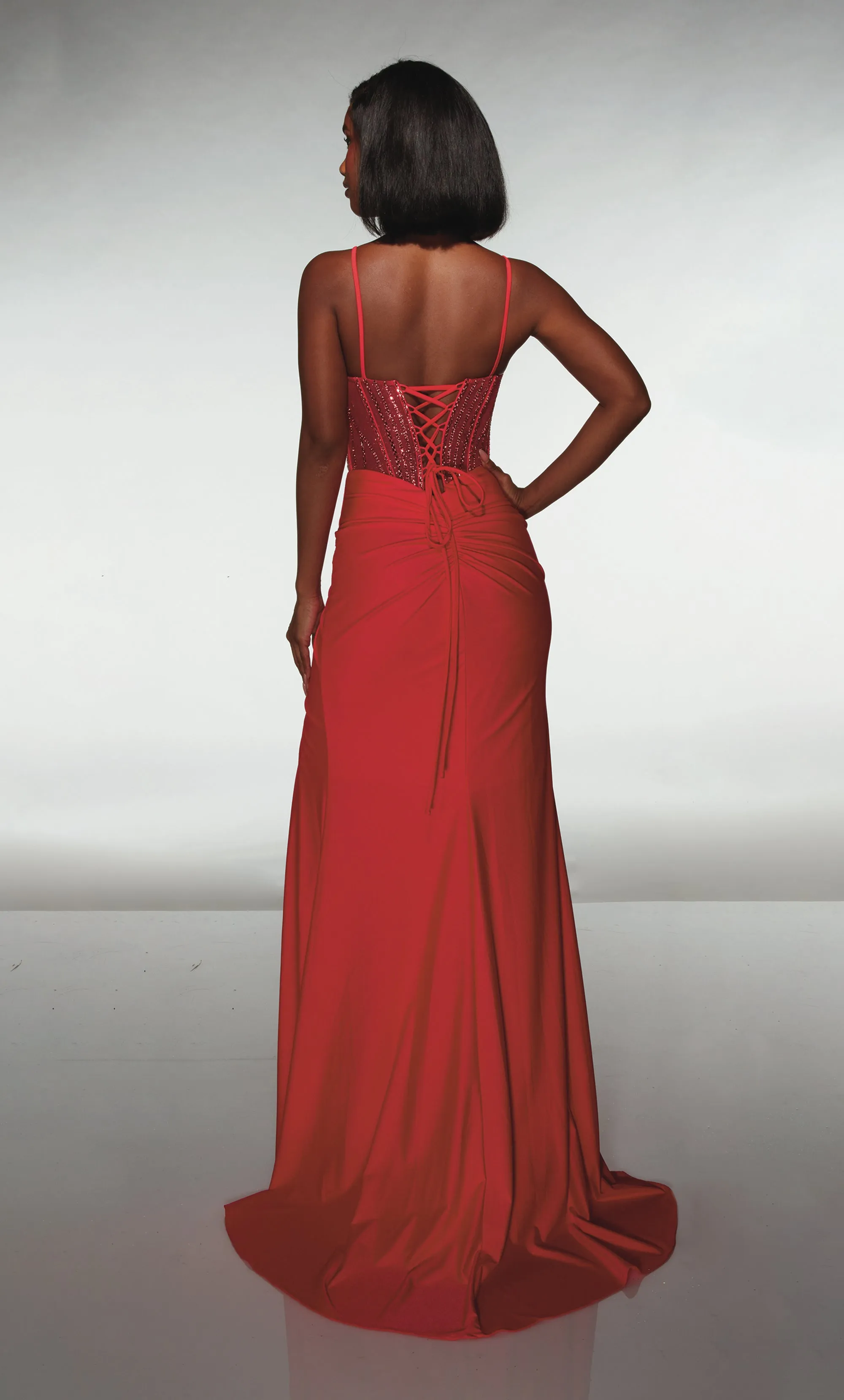 ALYCE Paris 62088 Alyce Long Cat-eye Neckline Elegant Straight Dress sold by Alyce Paris product image thumbnail 2