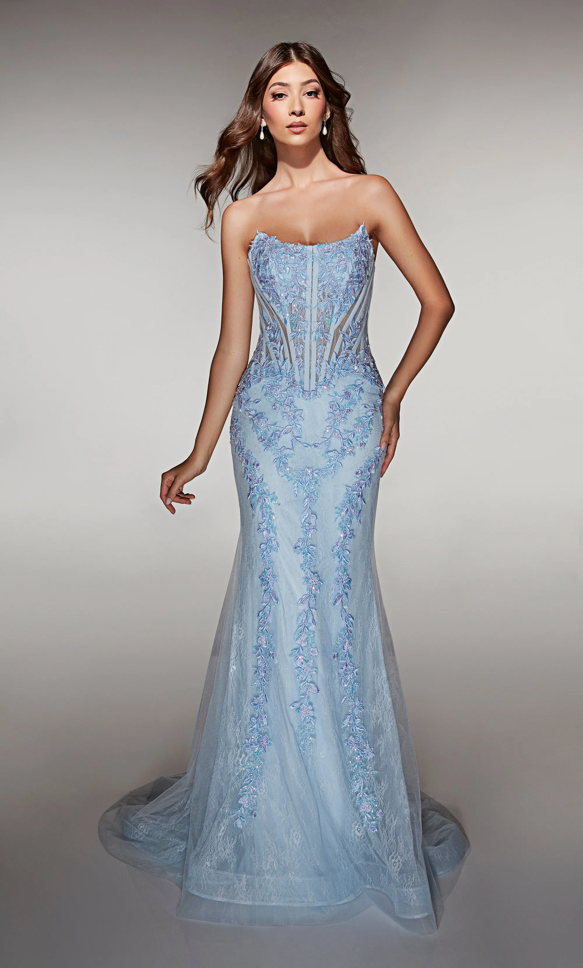 ALYCE Paris 62036 Alyce Long Scoop Neckline Corset Mermaid Dress sold by Alyce Paris product image thumbnail 4