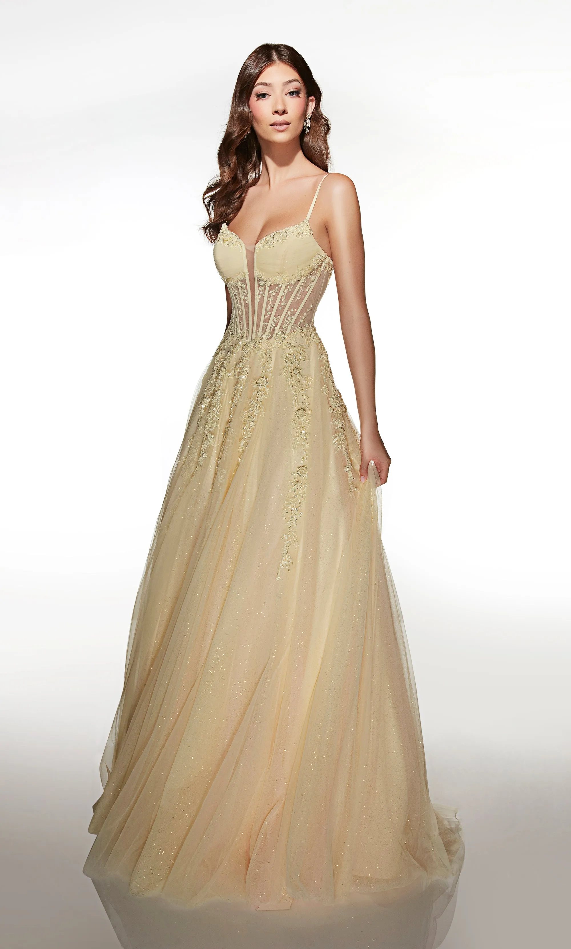 ALYCE Paris 62061 Alyce Long Plunging Neckline Embellished Ballgown Dress sold by Alyce Paris product image thumbnail 3