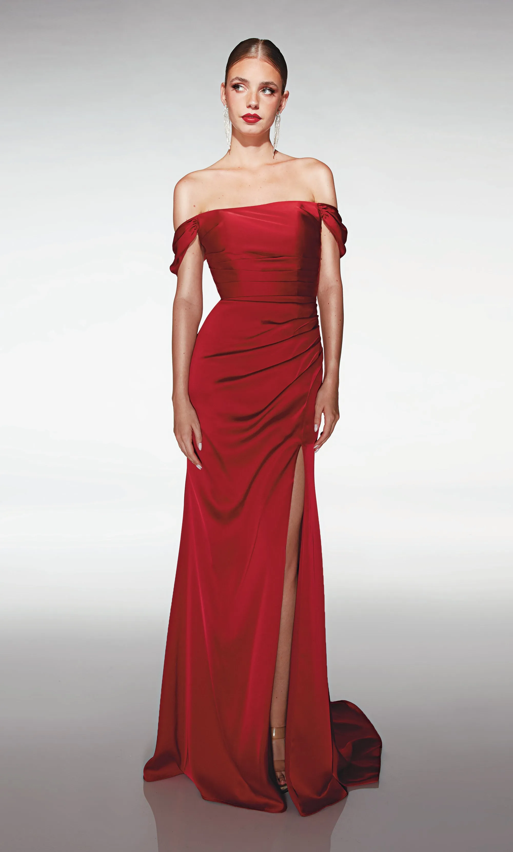 ALYCE Paris 392 Off The Shoulder Neckline Modest Straight Dress sold by Alyce Paris product image thumbnail 3