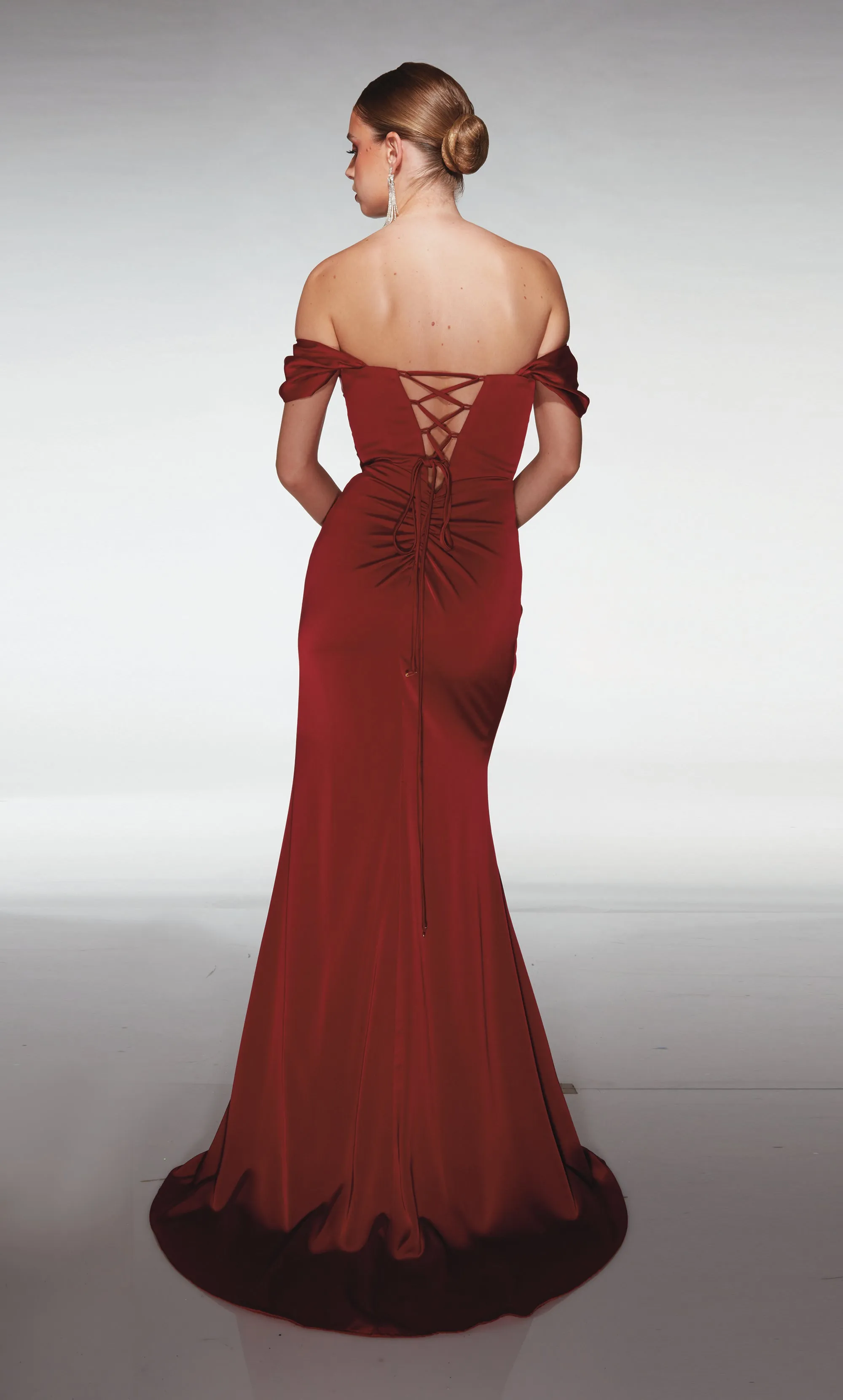 ALYCE Paris 392 Off The Shoulder Neckline Modest Straight Dress sold by Alyce Paris product image thumbnail 2