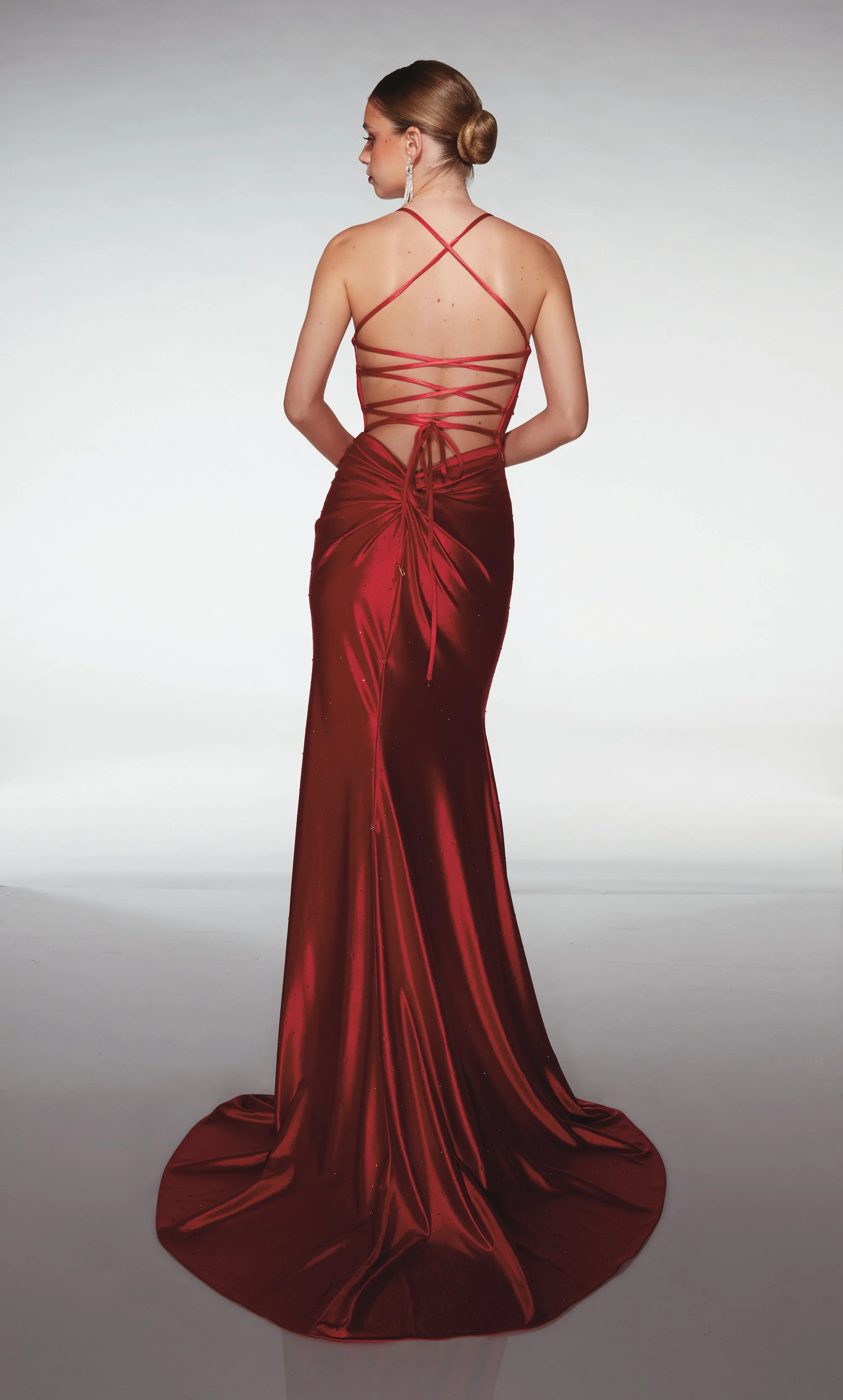 ALYCE Paris 406 Cowl Neckline Corset Straight Dress sold by Alyce Paris product image thumbnail 2