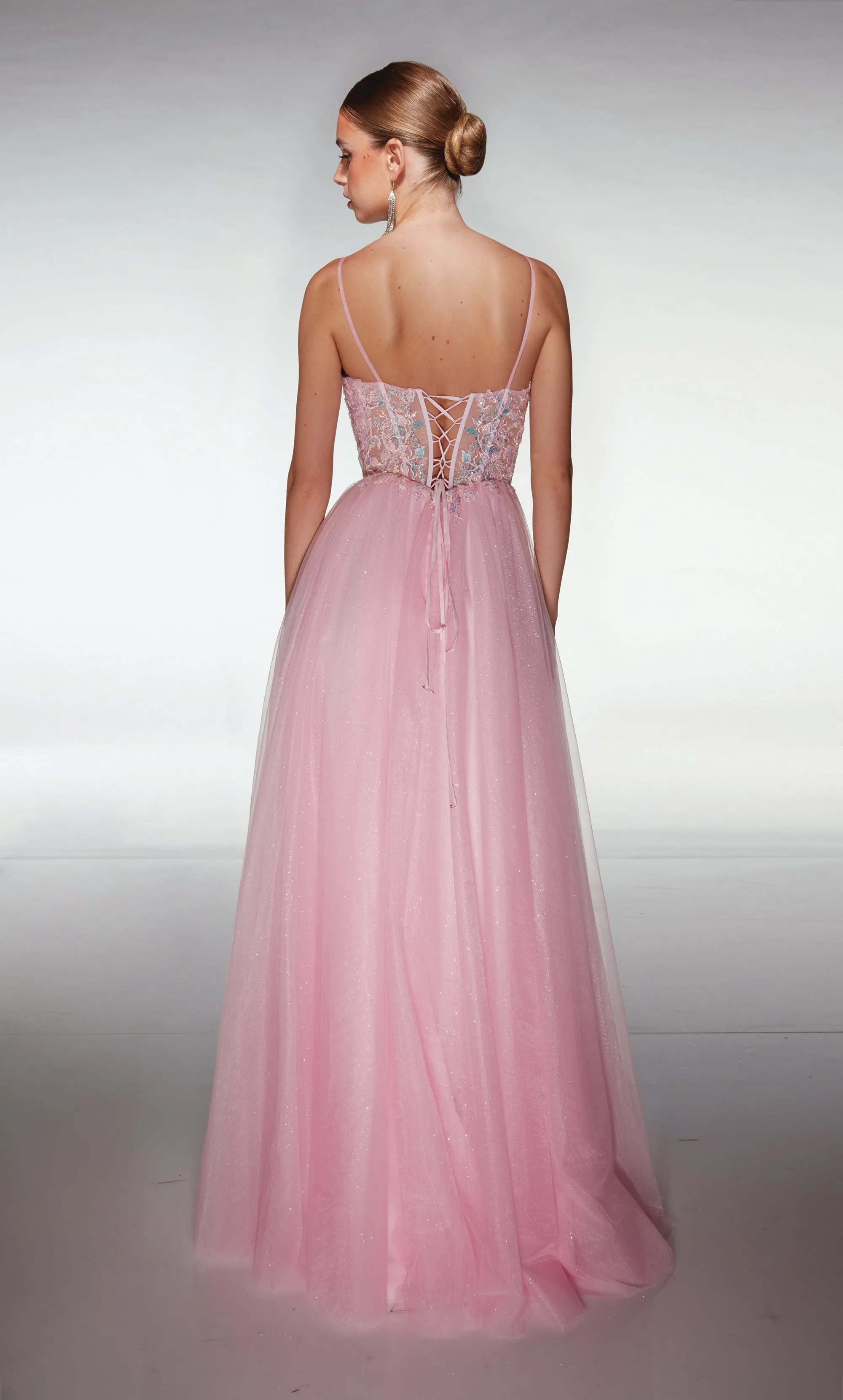 ALYCE Paris 377 V-neckline Slit A Line Dress sold by Alyce Paris product image thumbnail 2