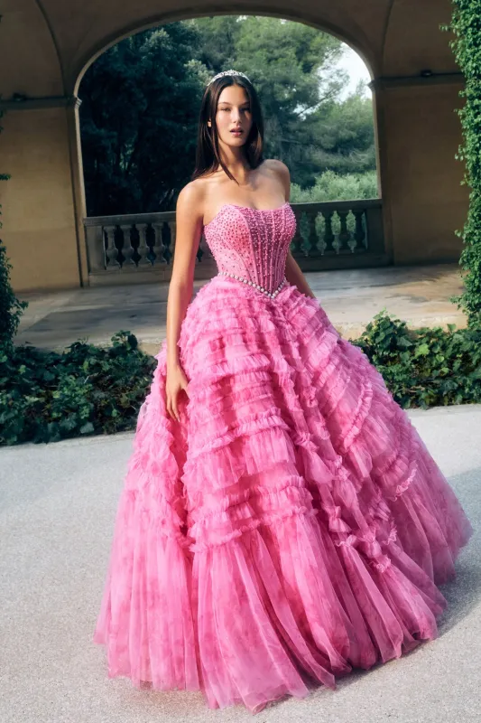 ALYCE Paris 61981 Alyce Long Scoop Neckline Ruffles Ballgown Dress sold by Alyce Paris