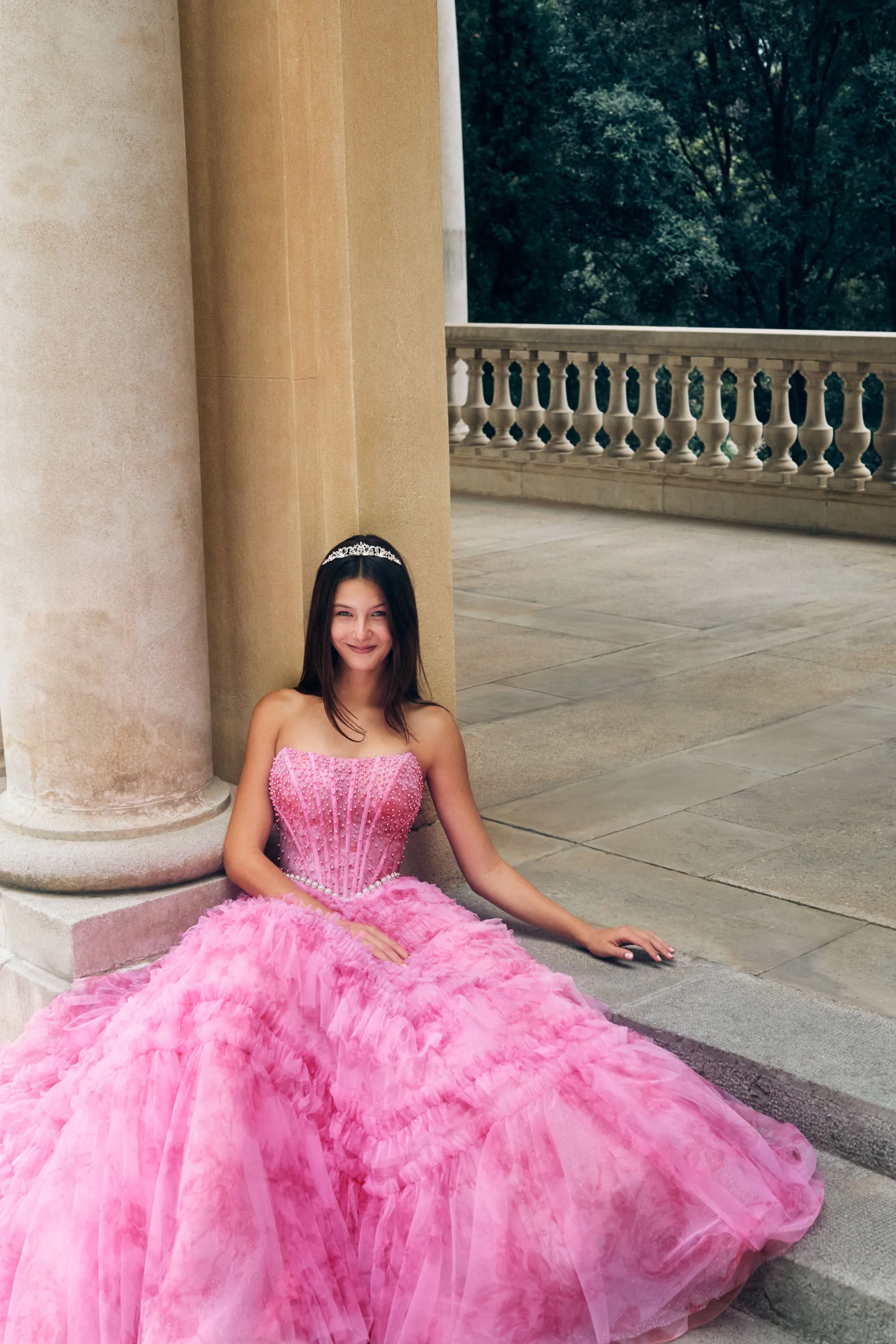 ALYCE Paris 61981 Alyce Long Scoop Neckline Ruffles Ballgown Dress sold by Alyce Paris product image thumbnail 2