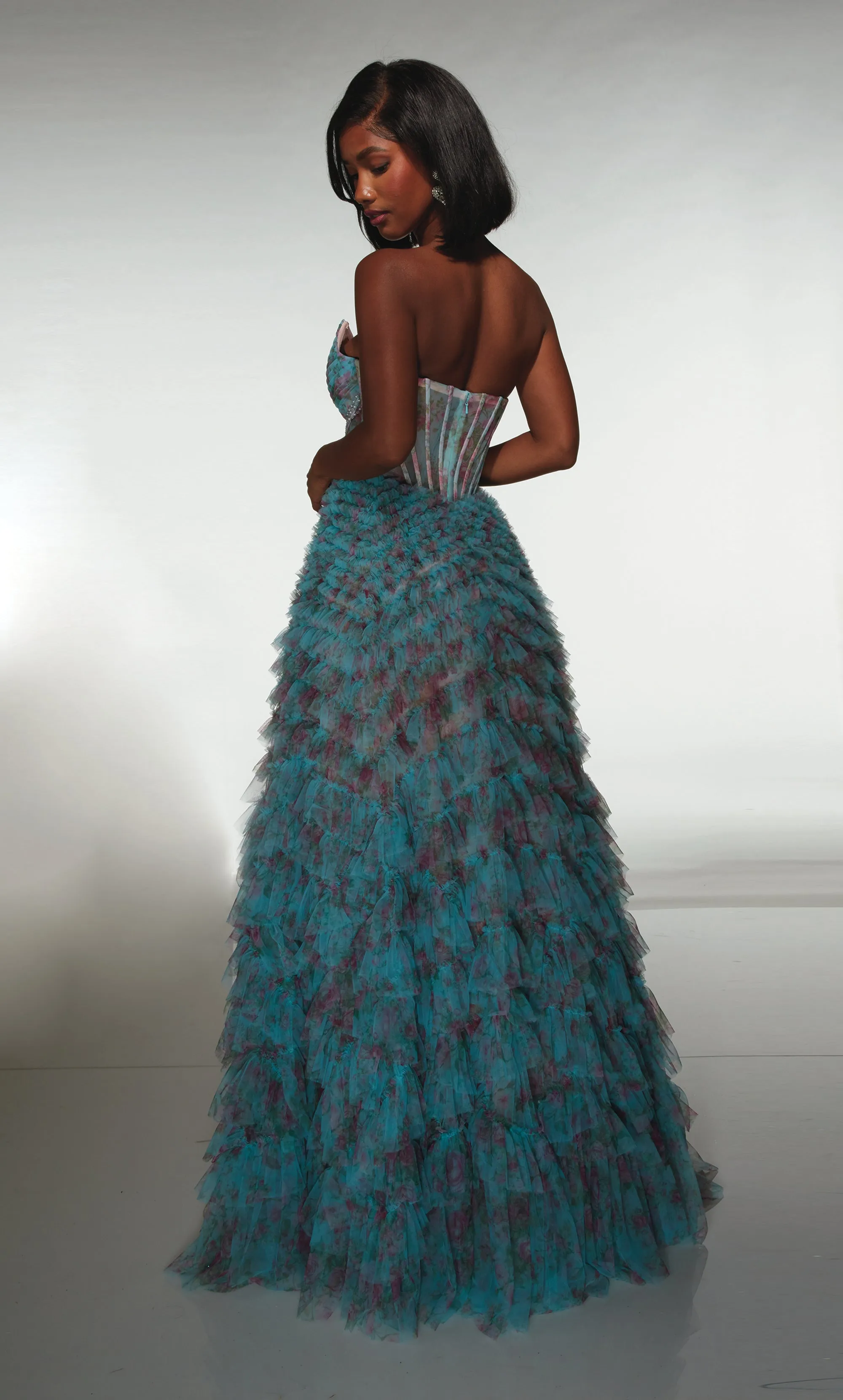 ALYCE Paris 62169 Alyce Long Cat-eye Neckline Corset A Line Dress sold by Alyce Paris product image thumbnail 2