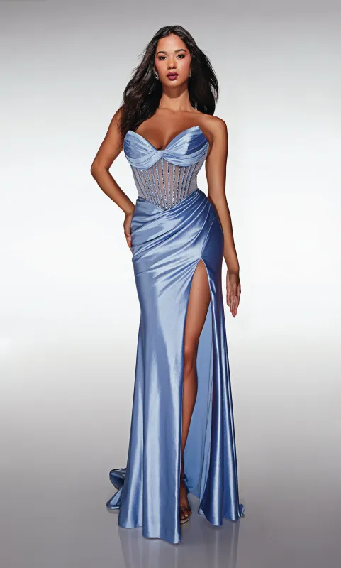 ALYCE Paris 373 Cat-eye Neckline Corset Straight Dress sold by Alyce Paris