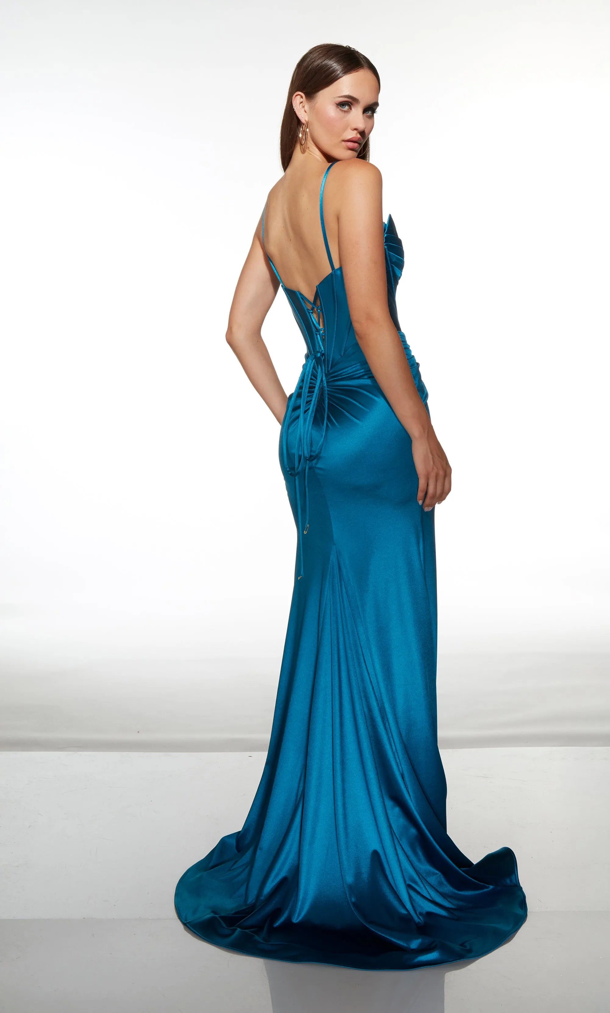 ALYCE Paris 62104 Alyce Long Cat-eye Neckline Corset Straight Dress sold by Alyce Paris product image thumbnail 2