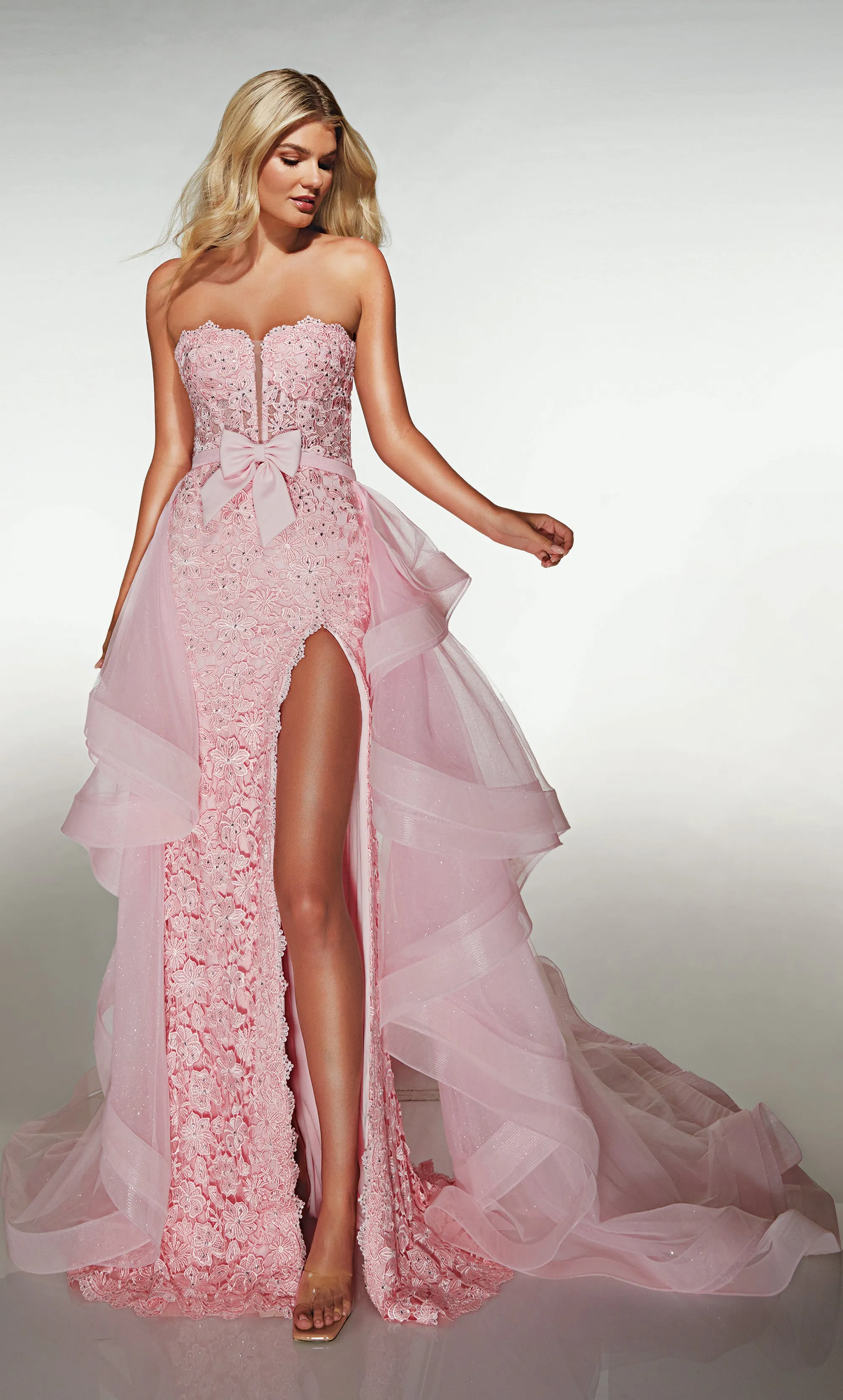 ALYCE Paris 62206 Alyce Long Plunging Neckline Two-piece Straight Dress sold by Alyce Paris product image thumbnail 5