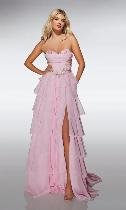 ALYCE Paris 62013 Alyce Long Sweetheart Neckline Ruffles A Line Dress sold by Alyce Paris