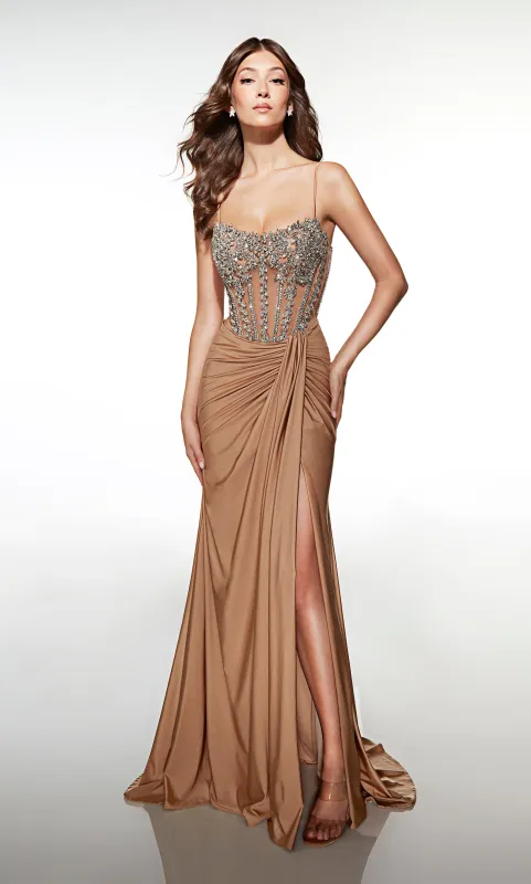 ALYCE Paris 62123 Alyce Long Scoop Neckline Sexy Straight Dress sold by Alyce Paris