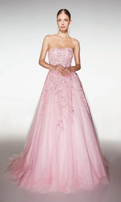 ALYCE Paris 393 Strapless Neckline Embellished Ballgown Dress made by Alyce Paris