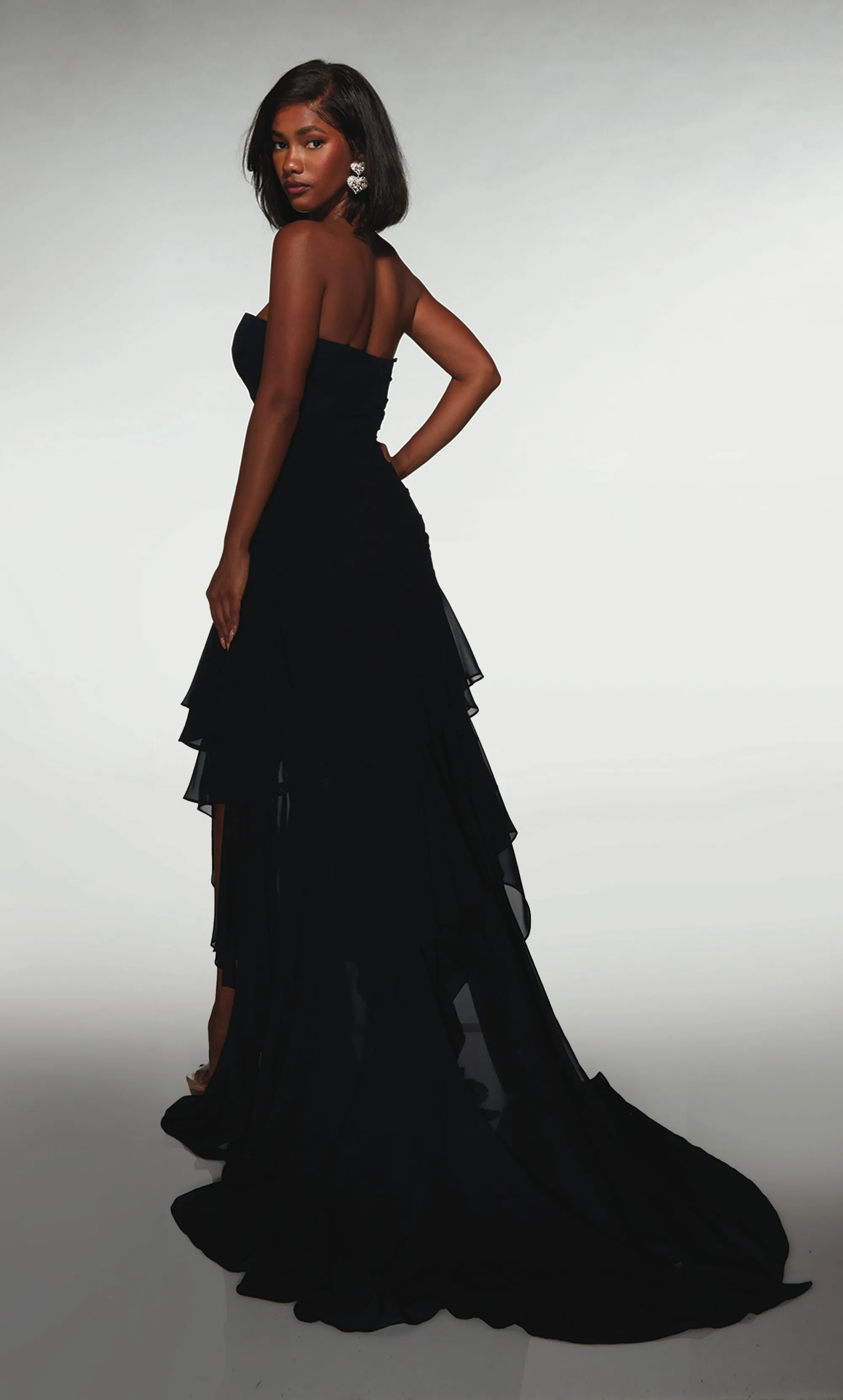 ALYCE Paris 62153 Alyce Long Straight Across Neckline Simple High-low Dress sold by Alyce Paris product image thumbnail 2