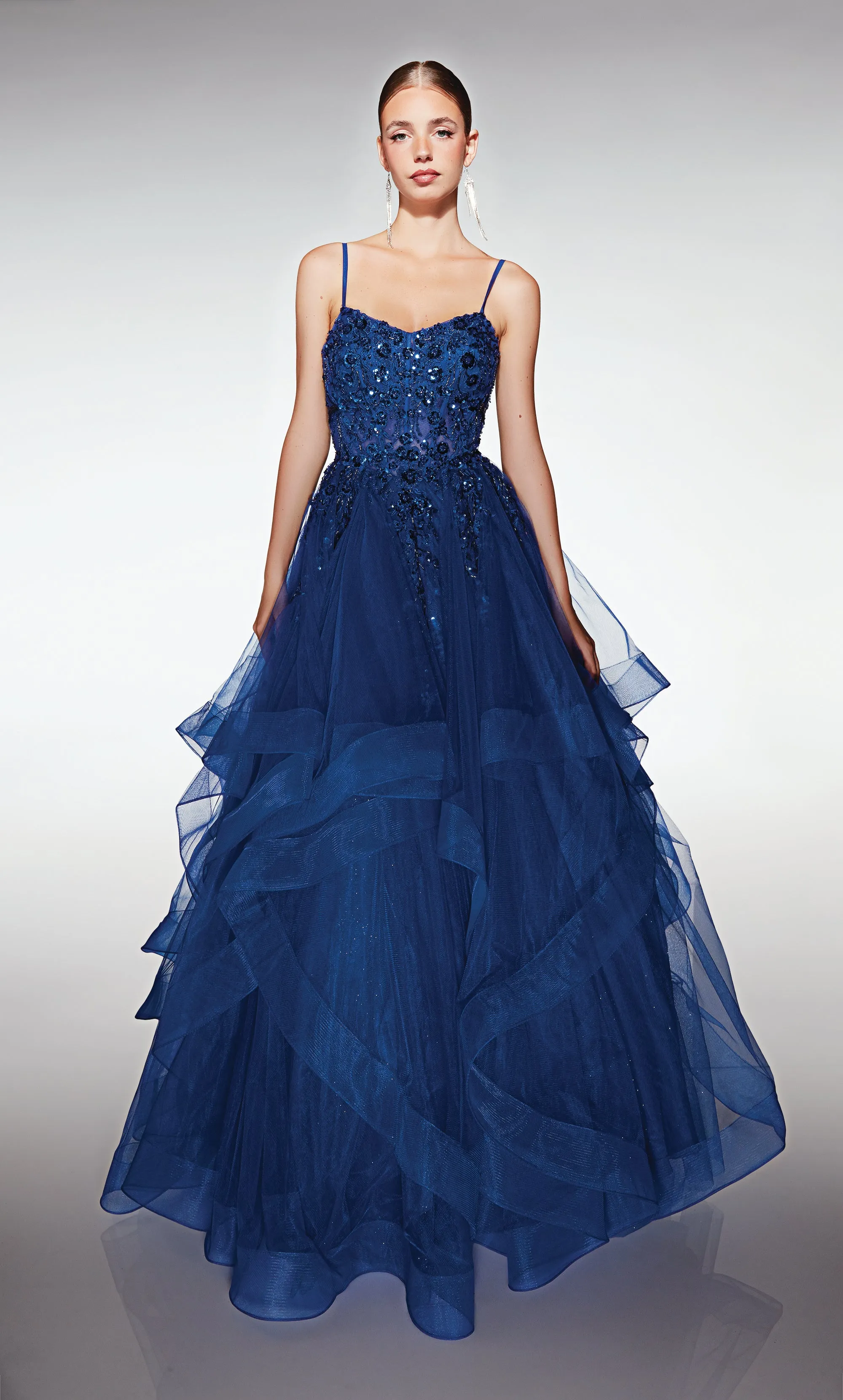 ALYCE Paris 380 V-neckline Waterfall Ballgown Dress sold by Alyce Paris