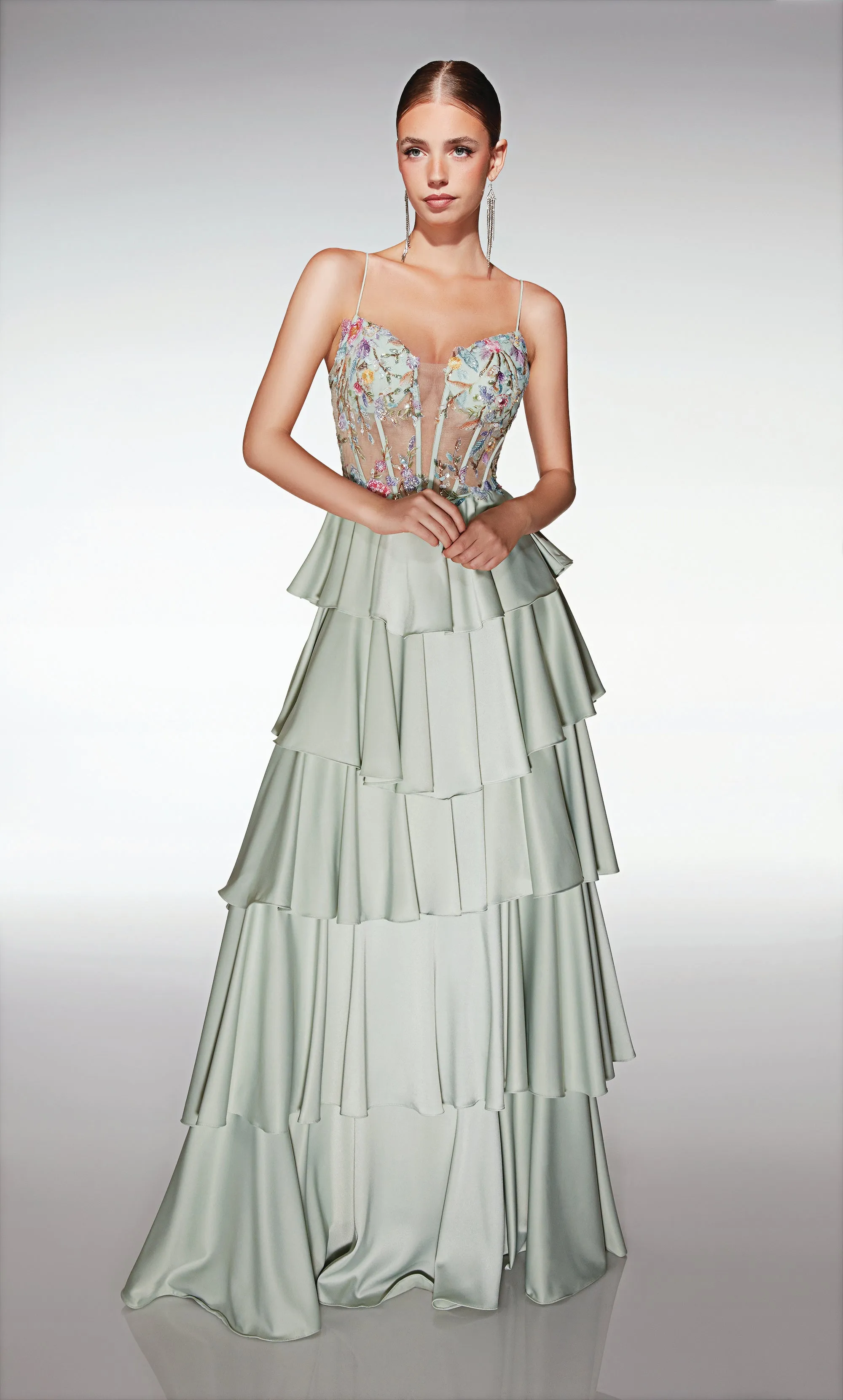 ALYCE Paris 403 Plunging Neckline Corset A Line Dress sold by Alyce Paris